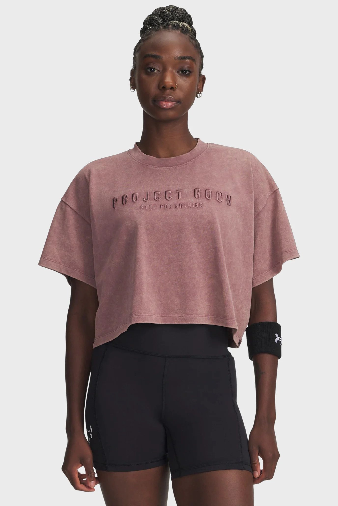 Женская розовая футболка Pjt Rck Statement Graphic SS Under Armour