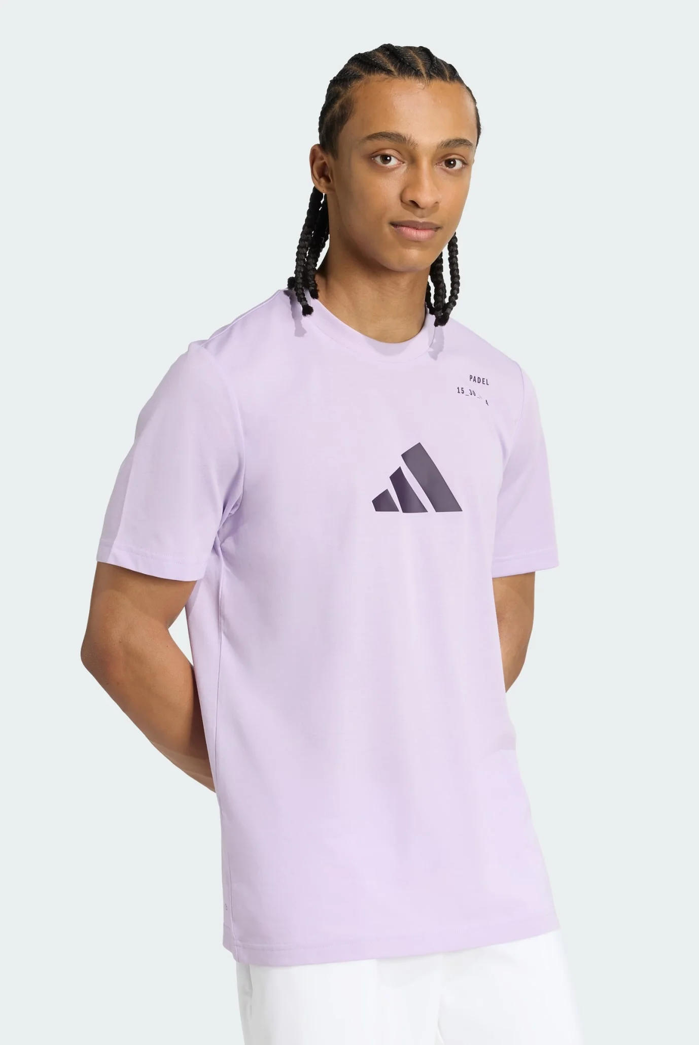 Чоловіча бузкова футболка Padel Category Graphic adidas JV8501