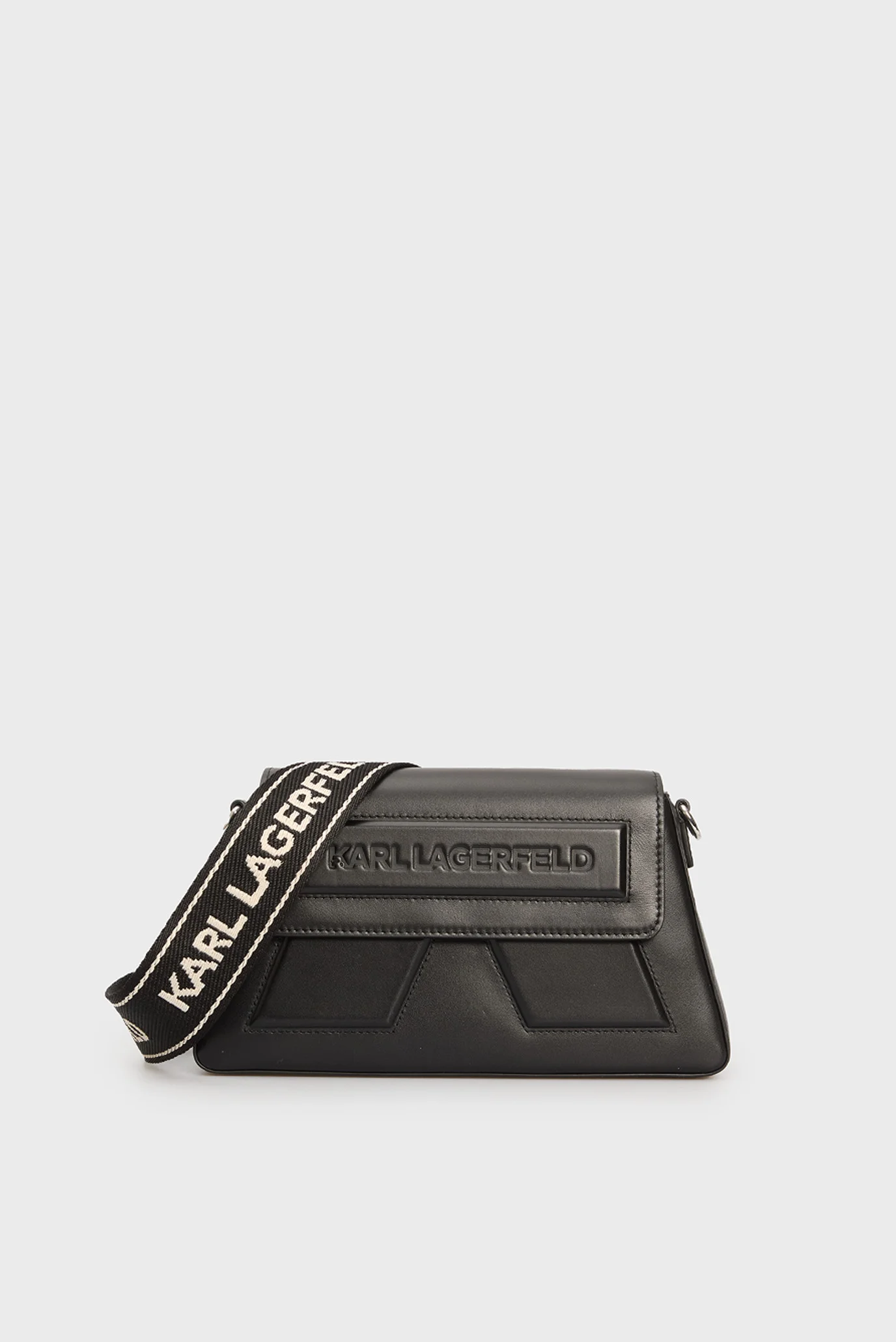 Жіноча чорна шкіряна сумка IKON Karl Lagerfeld A2W30198 — MD-Fashion