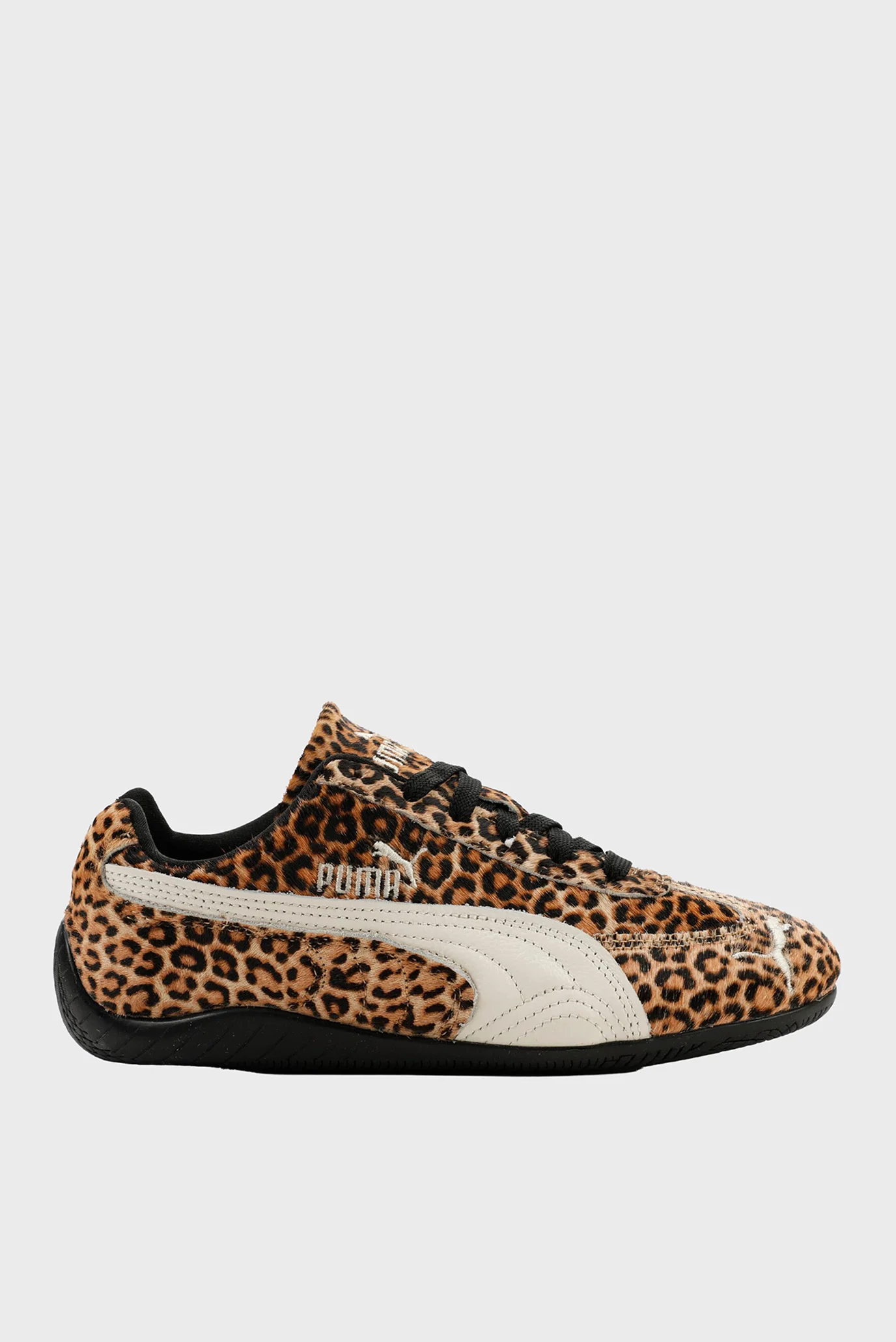 虎 Жіночі коричневі шкіряні кросівки Speedcat Leopard Sneakers Women