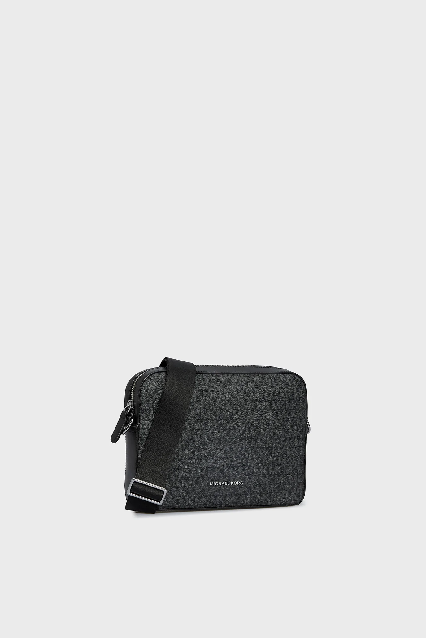 Мужская черная сумка с узором HUDSON DUAL XBODY Michael Kors