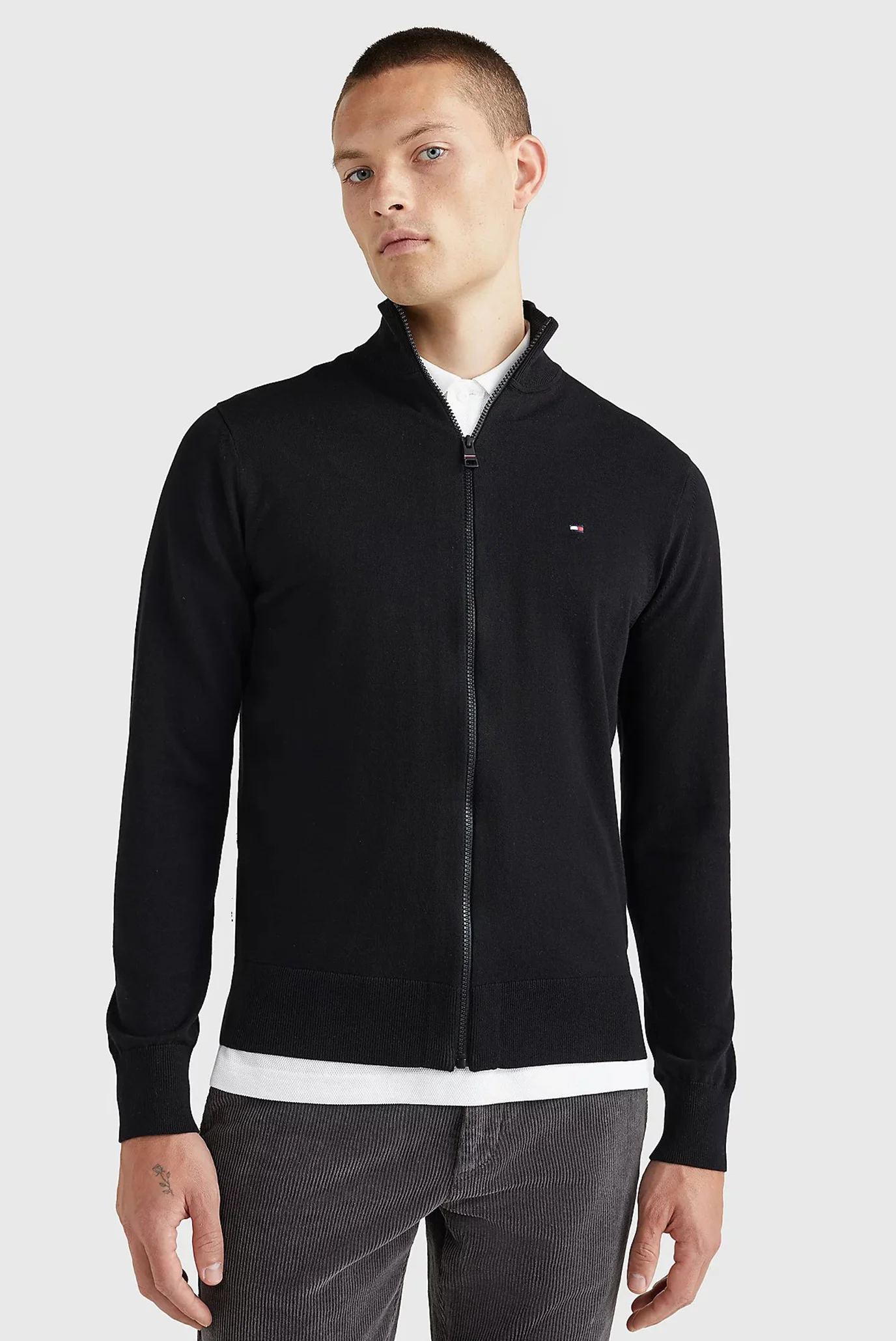 Мужской черный кардиган 1985 ZIP THROUGH Tommy Hilfiger MW0MW22747