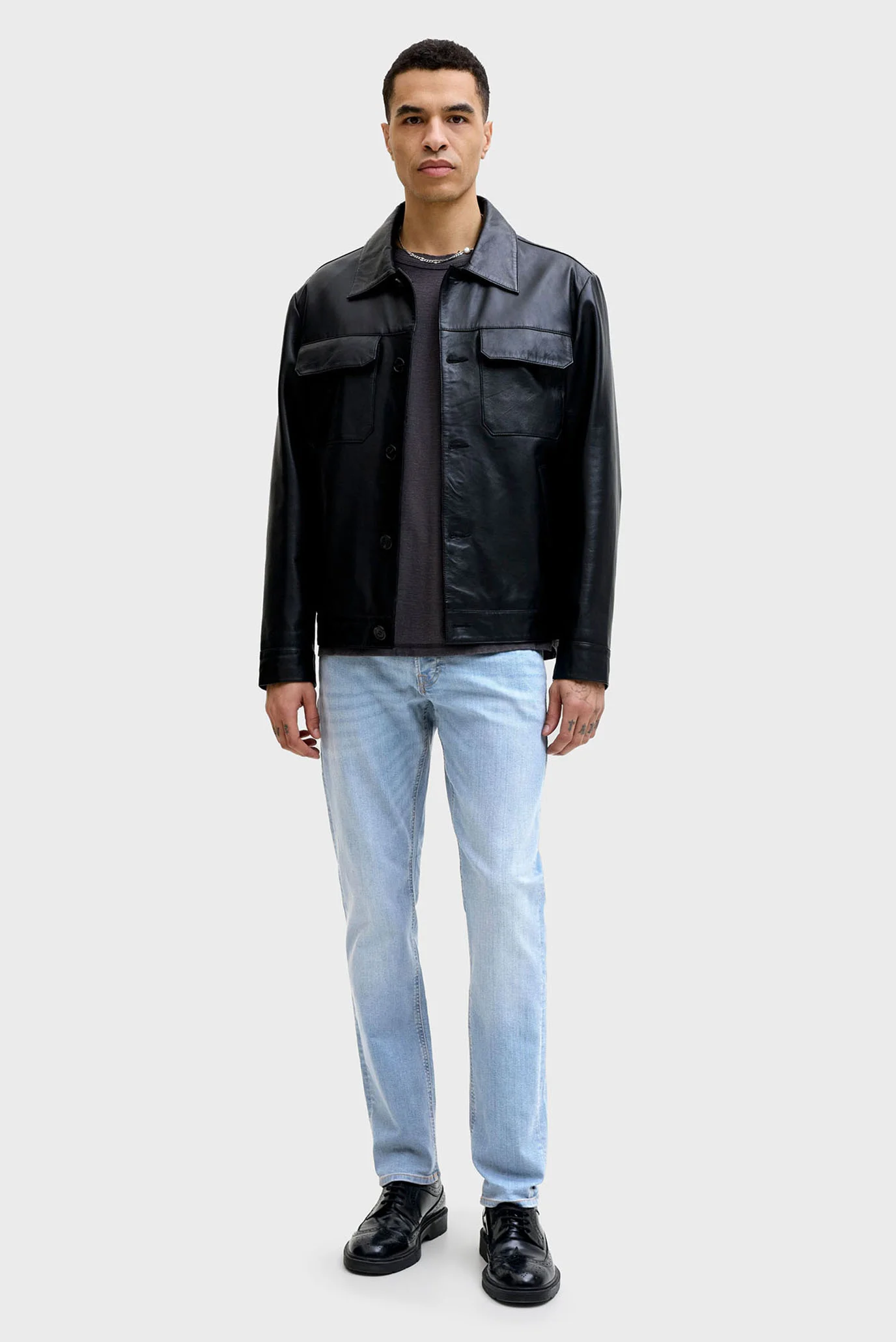 Мужские голубые джинсы JJIGLENN JJORIGINAL Jack & Jones 12243593
