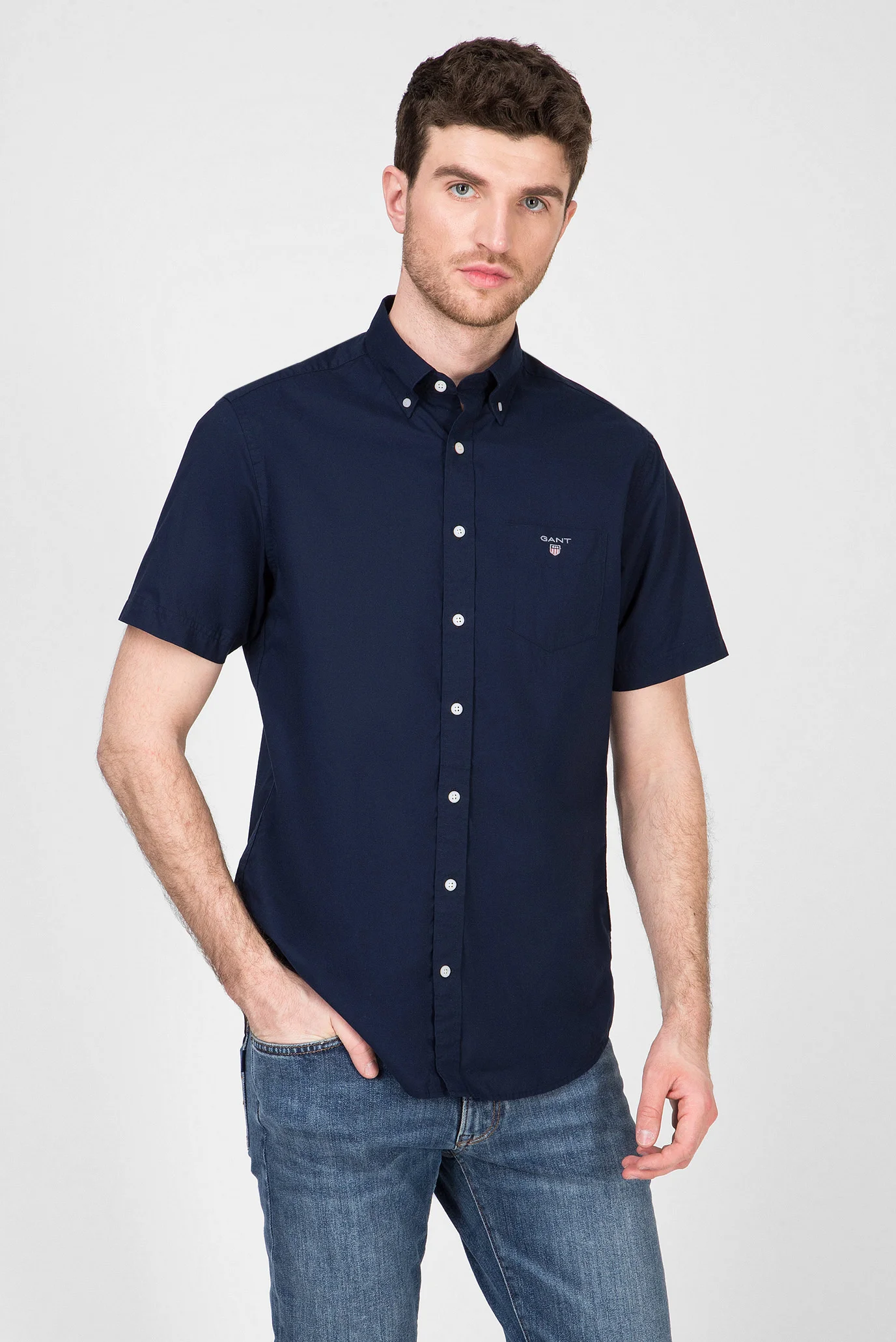 Чоловіча темно-синя сорочка THE BROADCLOTH Gant 3046401 — MD-Fashion