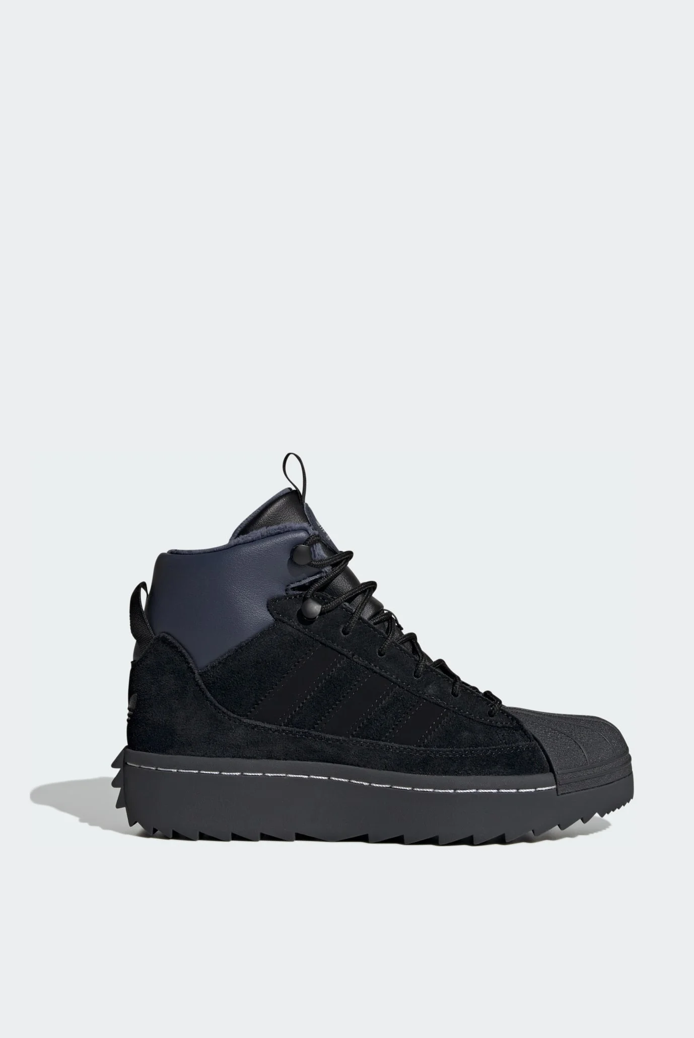 Дитячі чорні замшеві хайтопи Superstar Winterized Trek Kids adidas