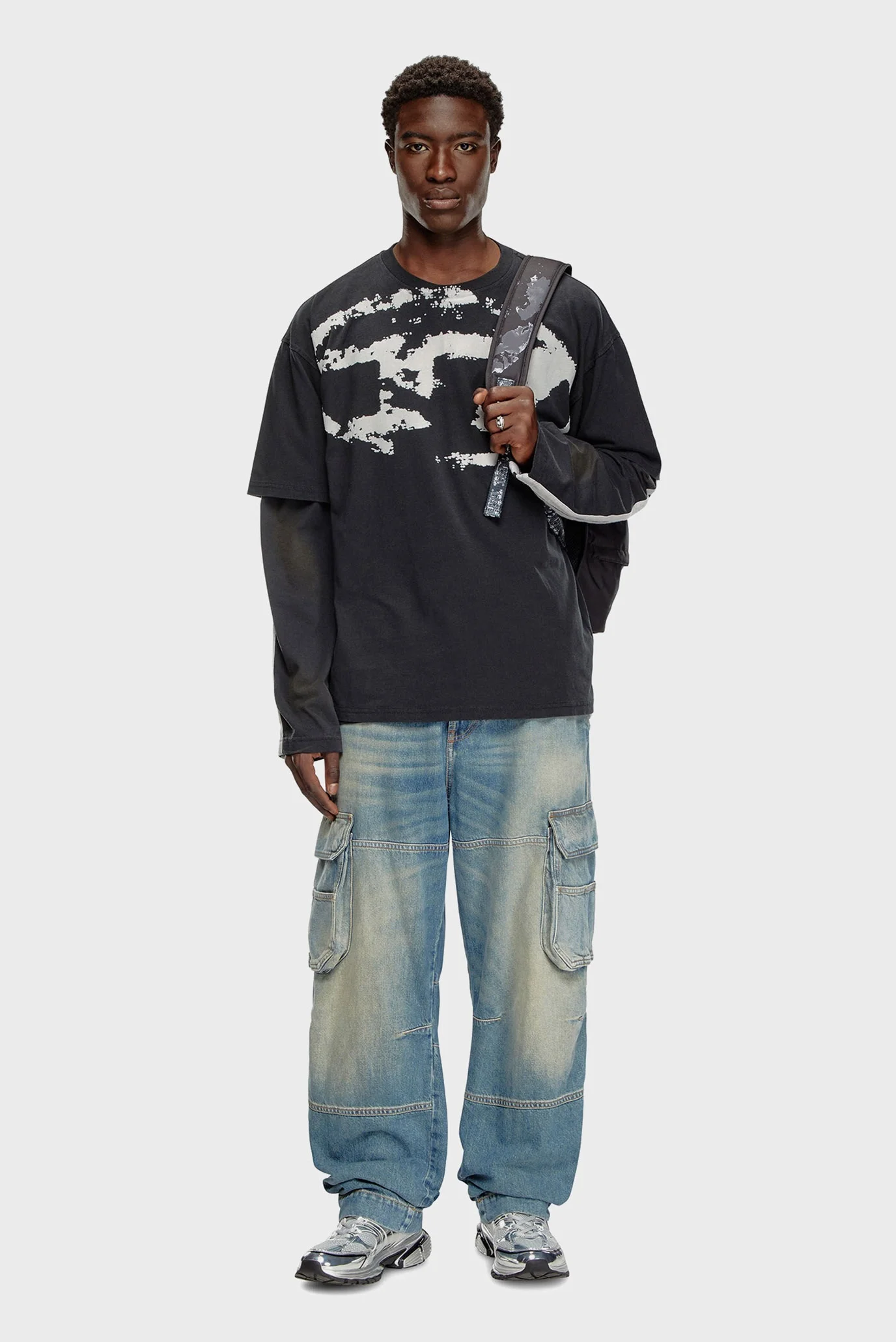 Мужская черная футболка T-BOXT-N14 Diesel A13049 0DQAU — MD-Fashion
