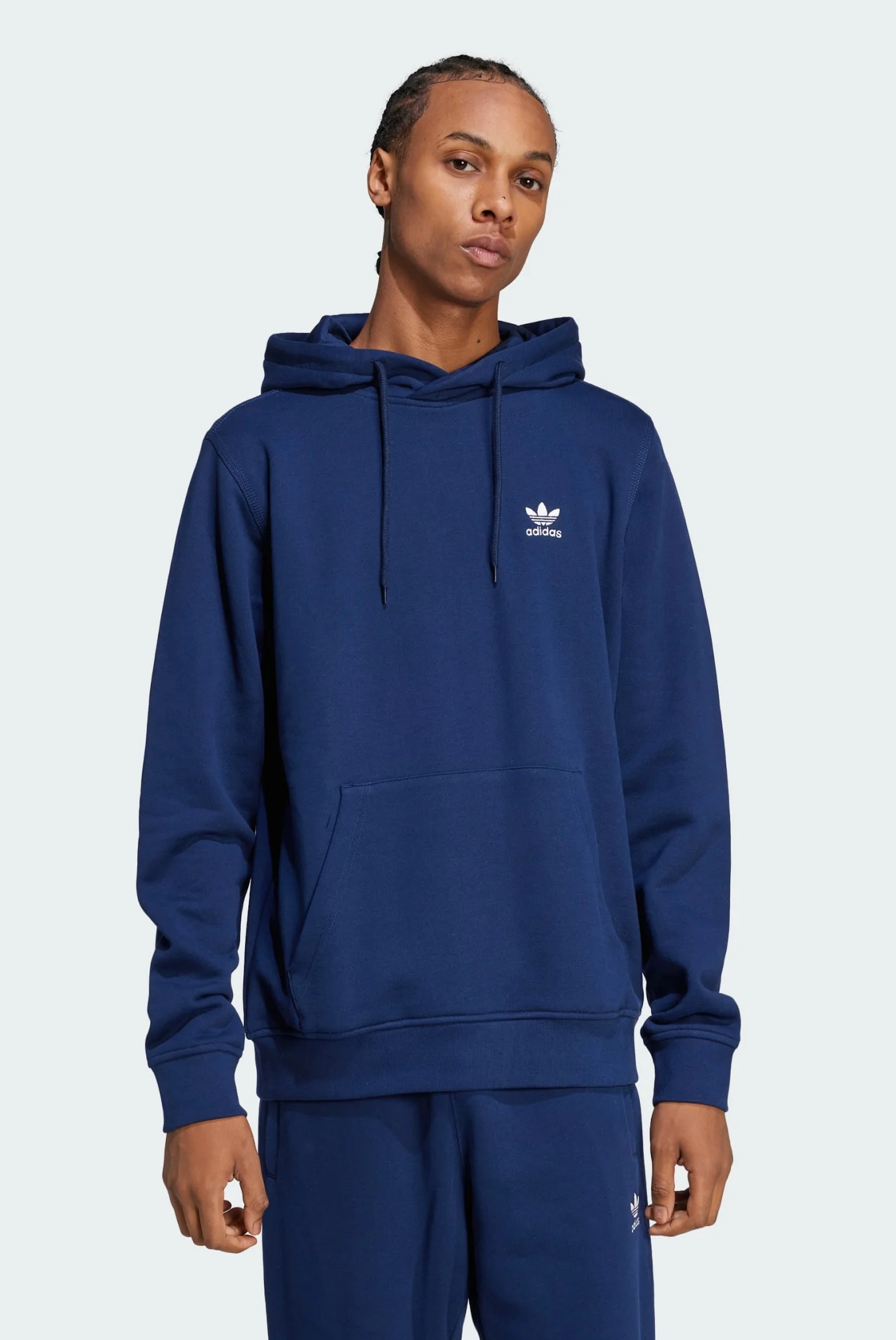 Чоловіче темно-синє худі Trefoil Essentials French Terry adidas