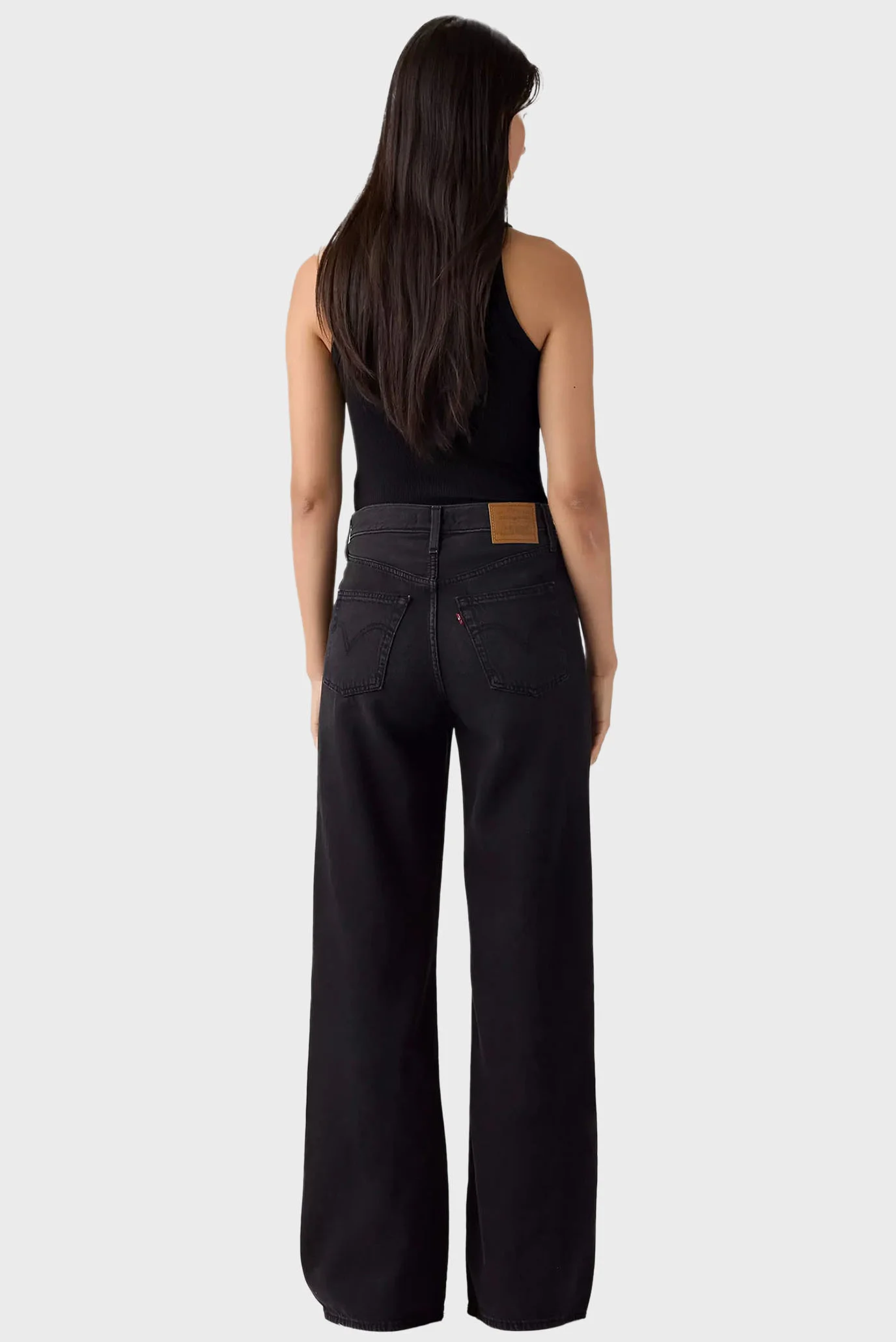 Женские черные джинсы Ribcage Wide Leg Levi's® A6081;0076 — MD-Fashion