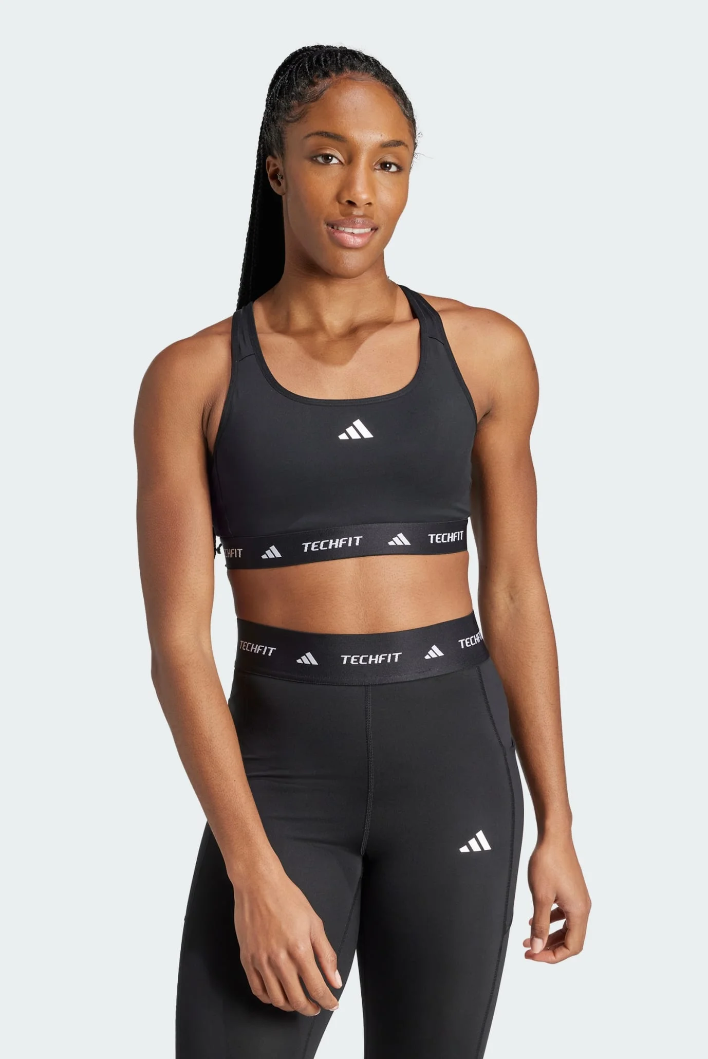 Женский черный топ TECHFIT adidas JG1409 — MD-Fashion
