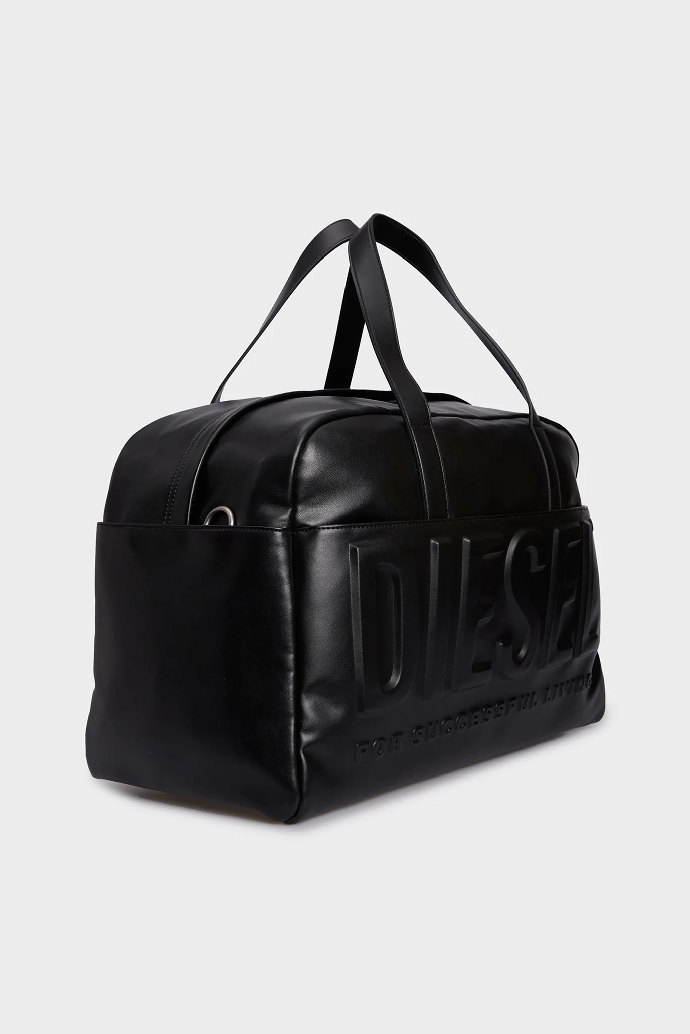 プ*ン様 00sDIESEL Darkblown Leather Shoulde Мужская черная дорожная сумка DSL 3D DUFFLE L X Diesel X09929