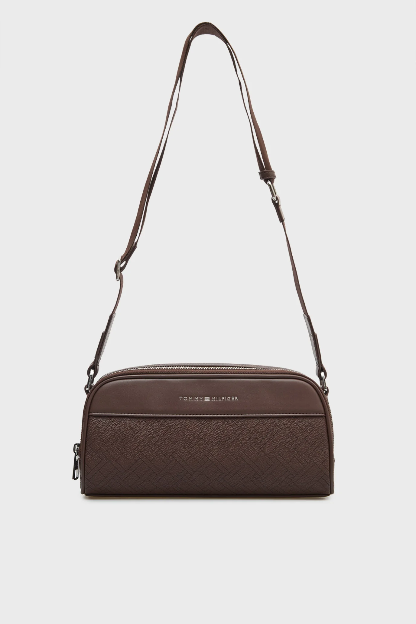 Мужская коричневая сумка с узором FLAG MONOGRAM Tommy Hilfiger