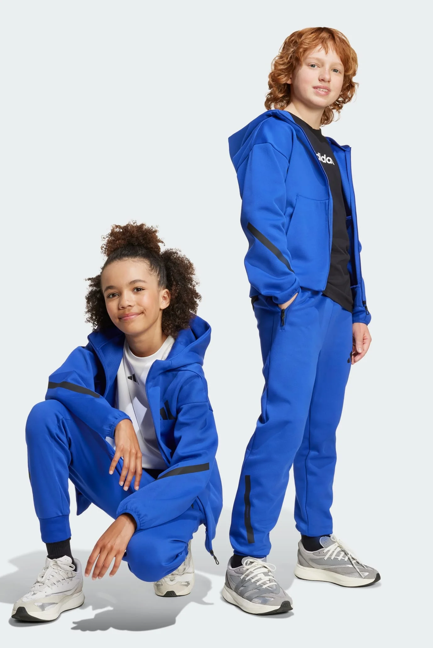 Детское синее худи adidas Z.N.E. Full-Zip Kids adidas KA0668 — MD
