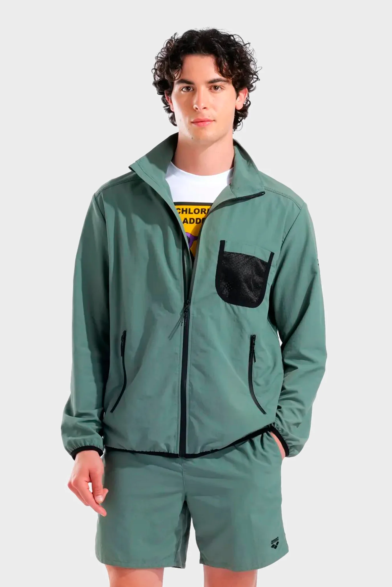 Чоловіча зелена вітровка FULLZIP JACKET RIPSTOP Arena 011162-600