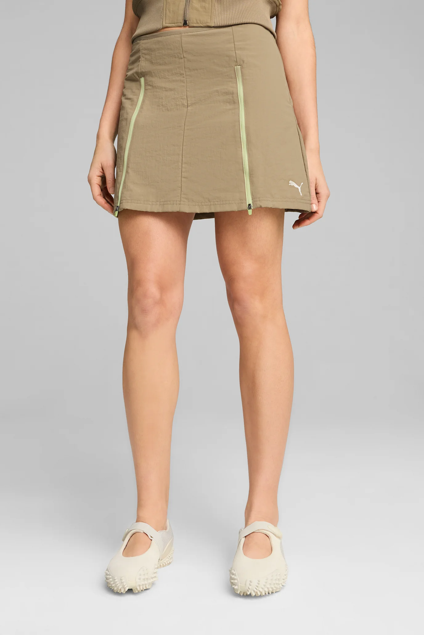 Жіноча оливкова спідниця DARE TO Zip-Off Woven Skirt Women PUMA