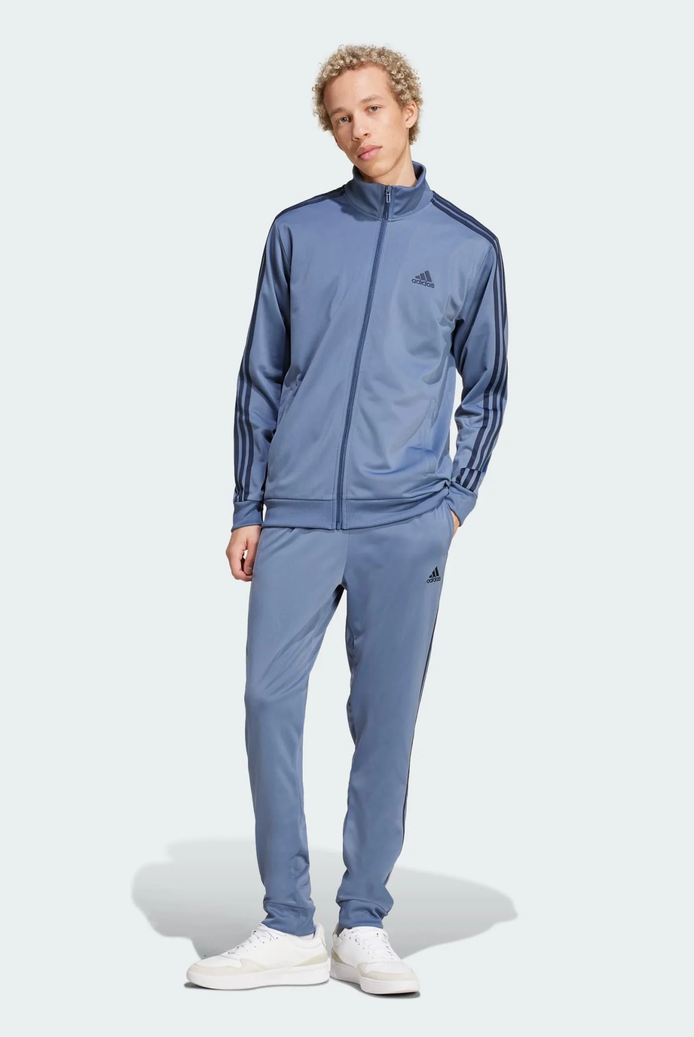 Чоловічий синій спортивний костюм (кофта, штани) Basic 3-Stripes