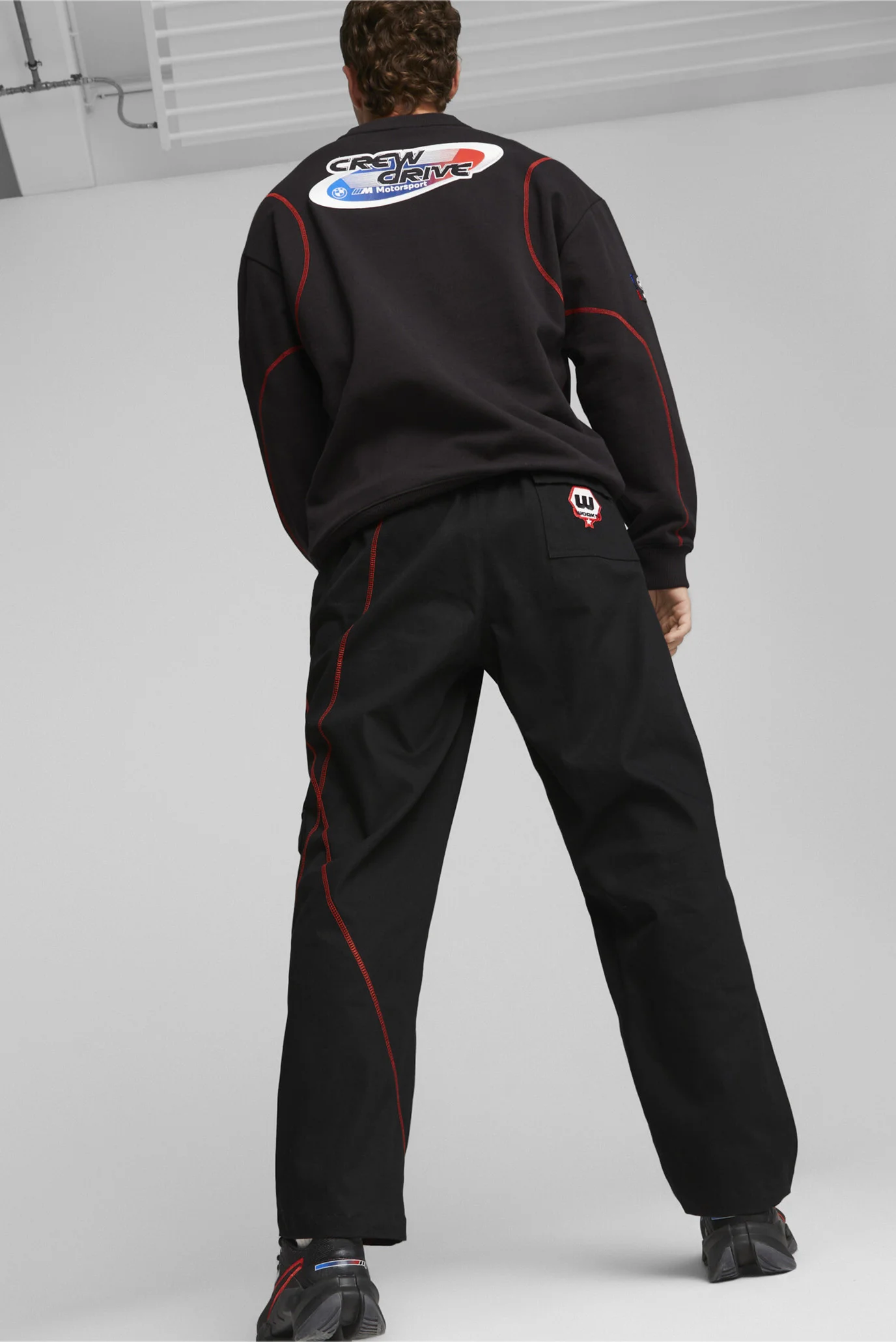 Мужские черные спортивные брюки BMW M Motorsport Garage Crew Pants