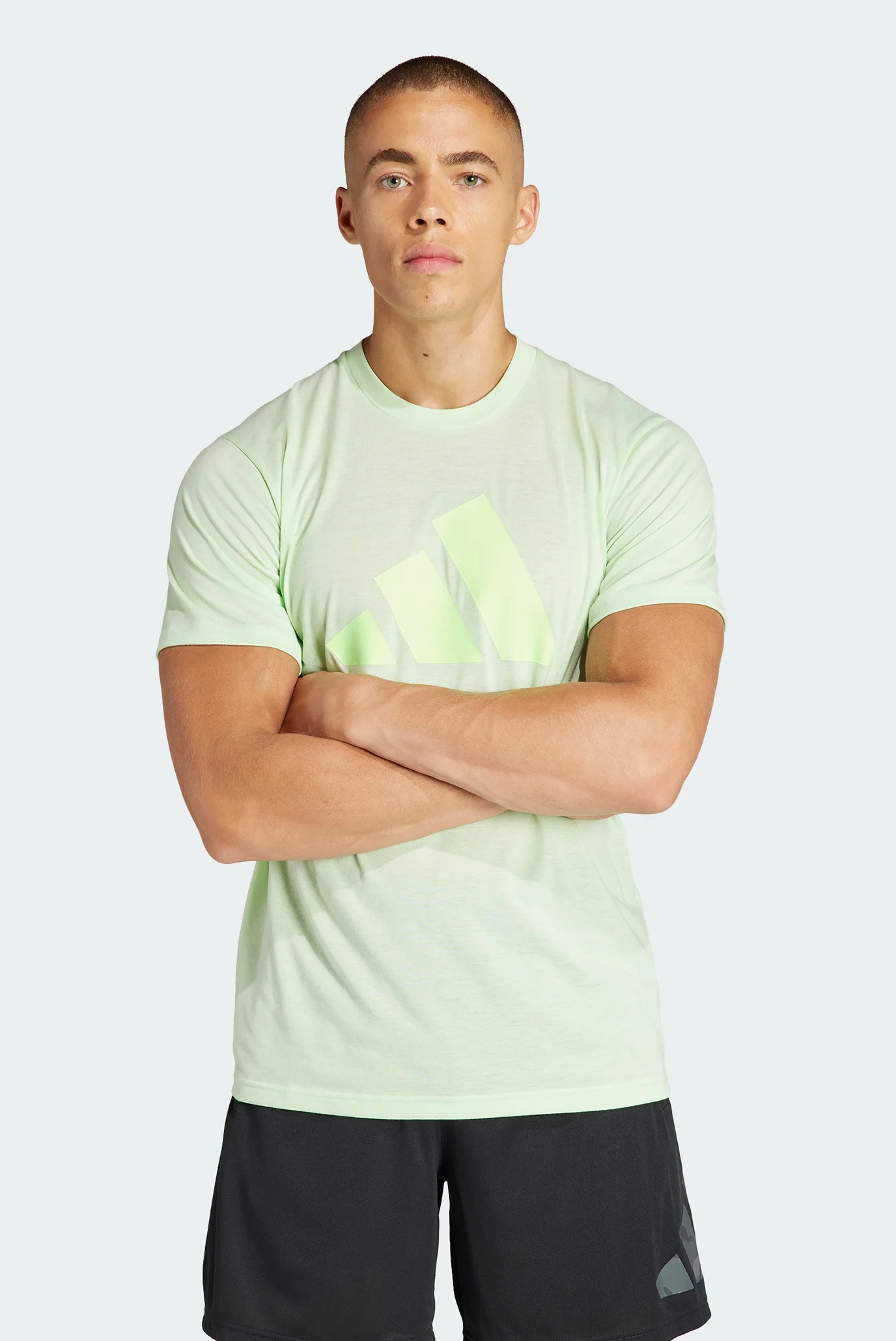 Мужская мятная футболка Train Essentials Feelready Logo adidas