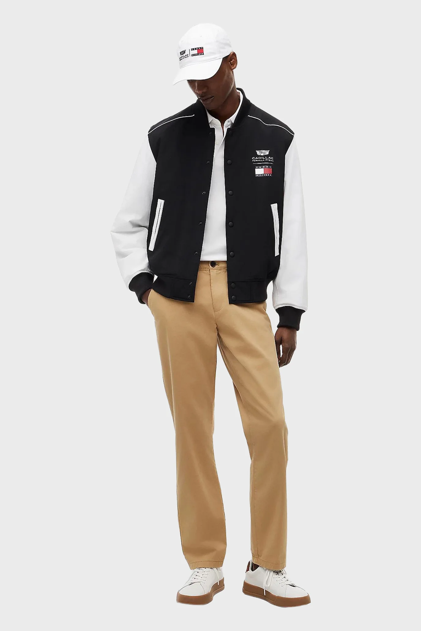 みちママ様トゥデイフル Combinaison ＆紺コンバース Мужской черный бомбер TH x Cadillac Formula 1® Team Tommy Hilfiger