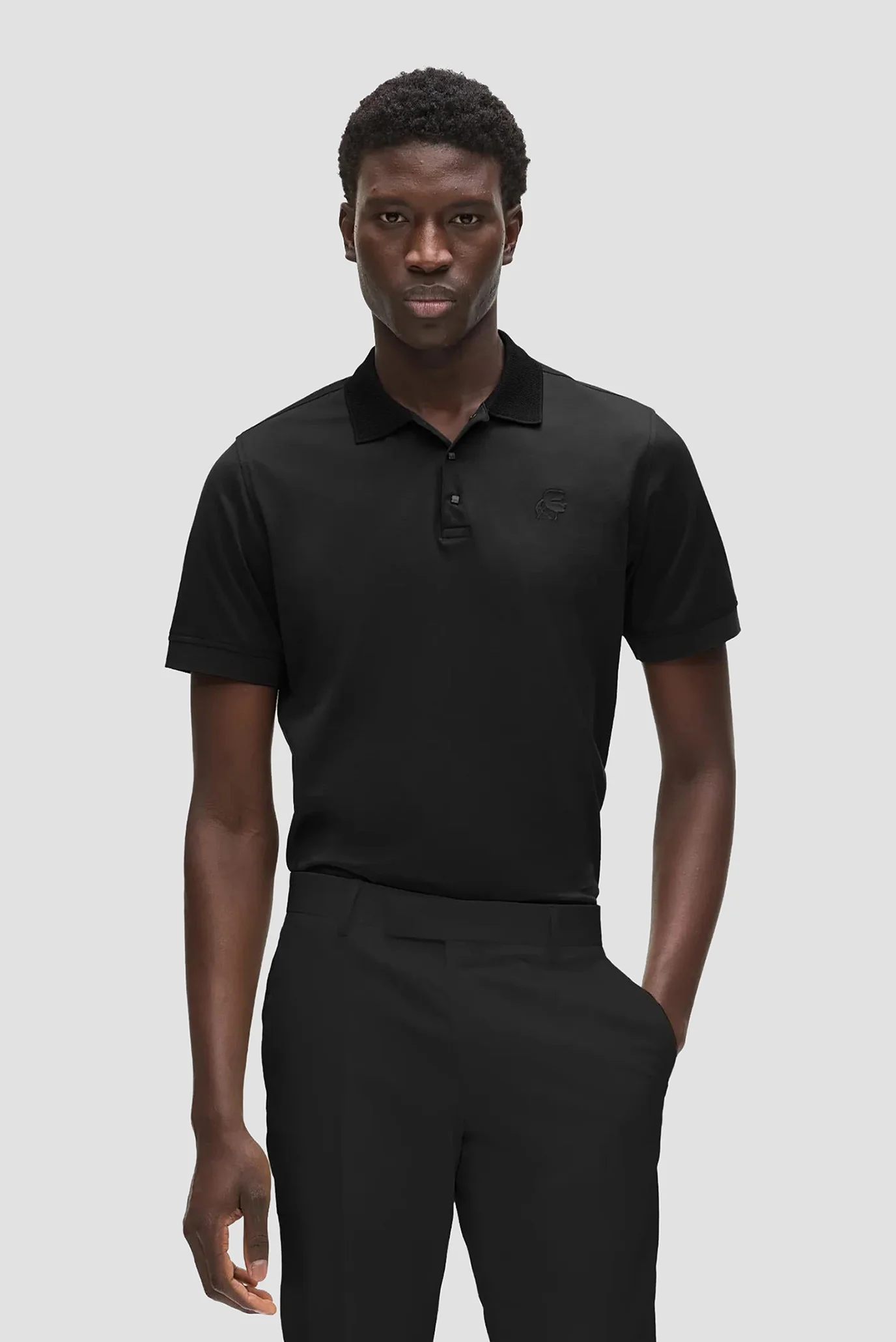 Мужское черное поло Karl Lagerfeld 562200.745000;990 — MD-Fashion