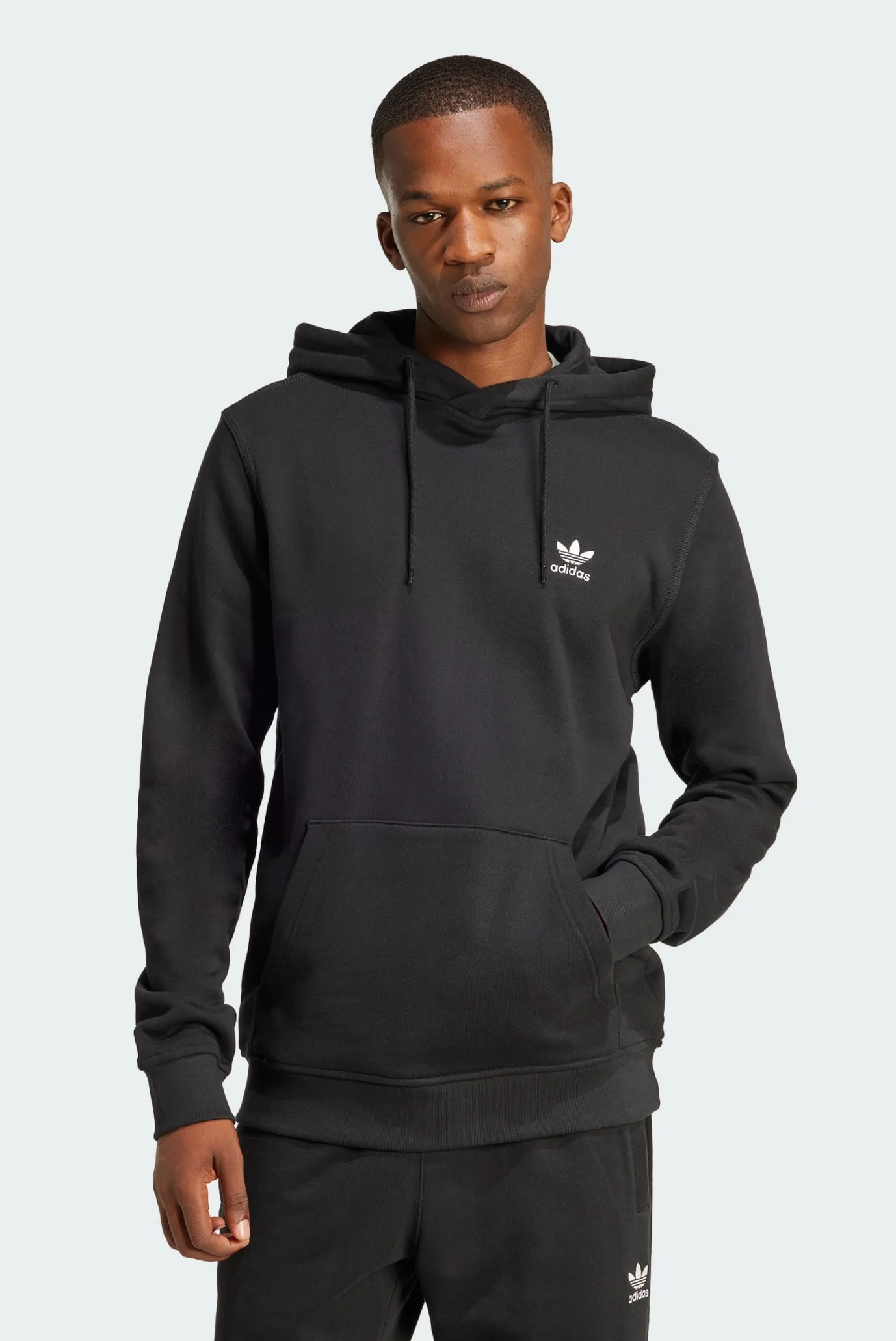 Чоловіче чорне худі Trefoil Essentials French Terry adidas JD2404