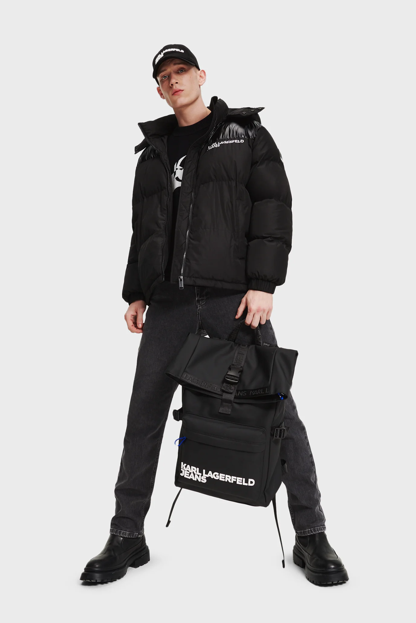 Мужская черная куртка KLJ PUFFER JACKET Karl Lagerfeld Jeans