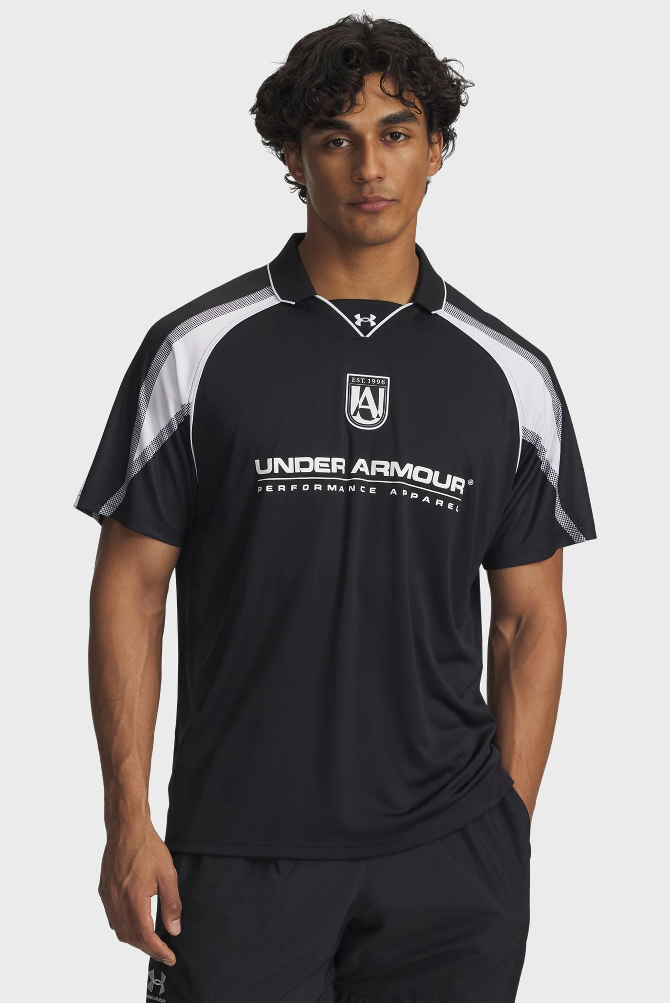UNDER ARMOUR SAKOTO 6 ユニフォーム MD Чоловіче чорне поло UA M 96 Terrace Jersey SS Under Armour 6005124