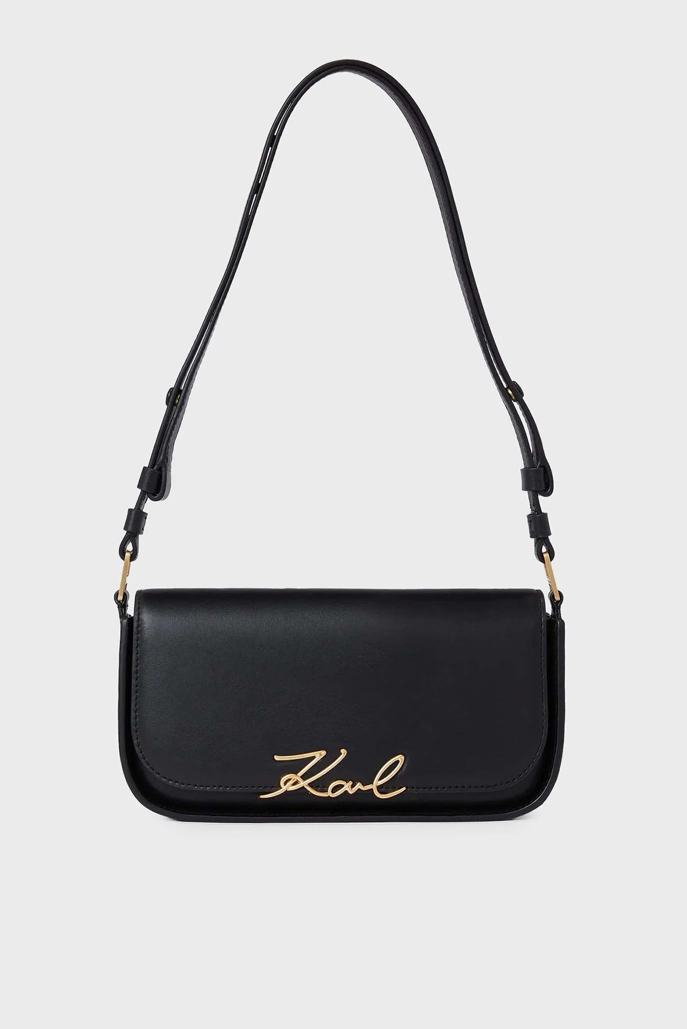 Женская черная кожаная сумка SIGNATURE Karl Lagerfeld A1W30039