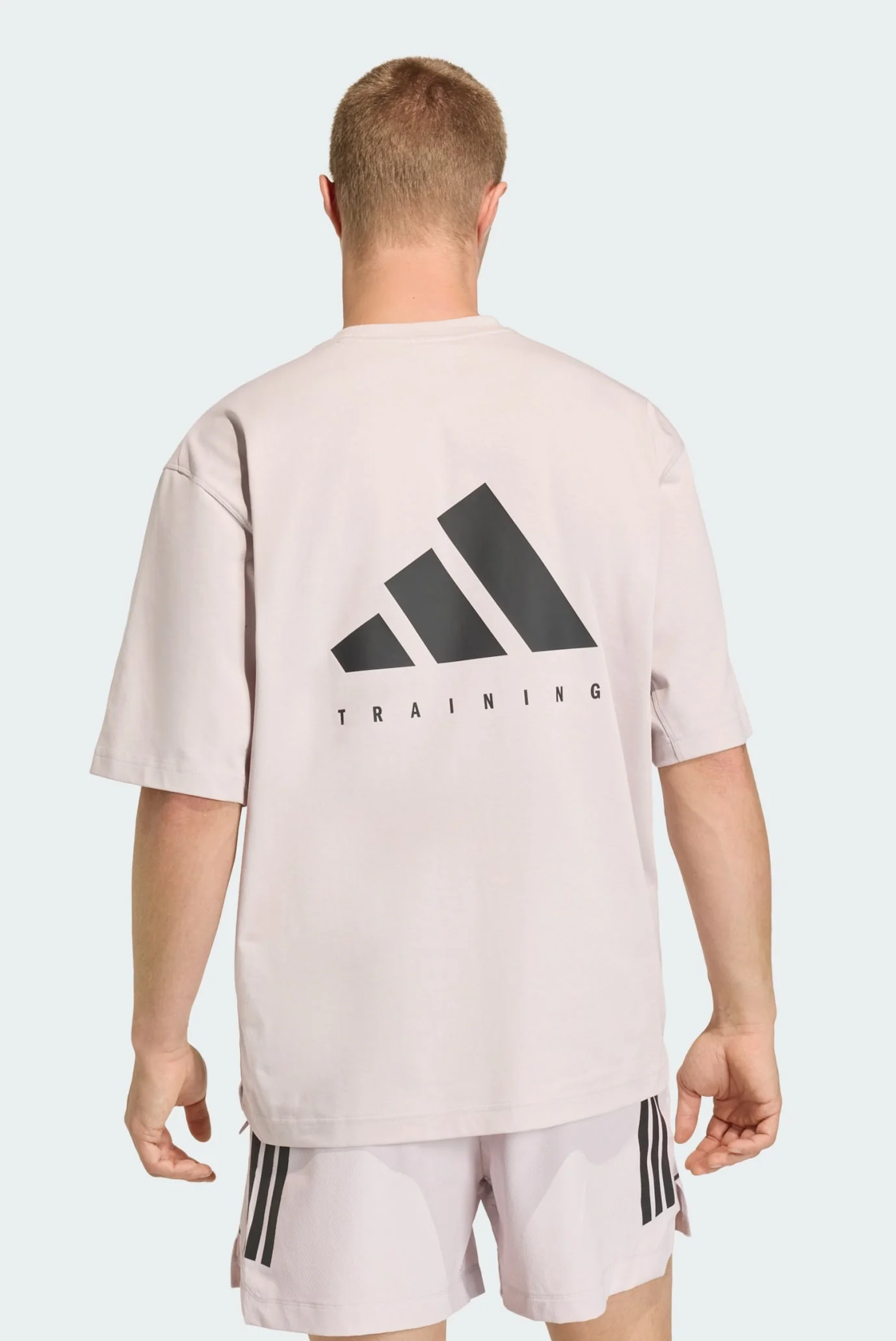 Чоловіча пудрова футболка Power Oversize adidas KD0328 — MD-Fashion