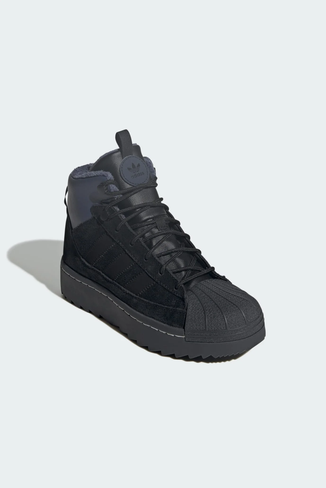 Дитячі чорні замшеві хайтопи Superstar Winterized Trek Kids adidas
