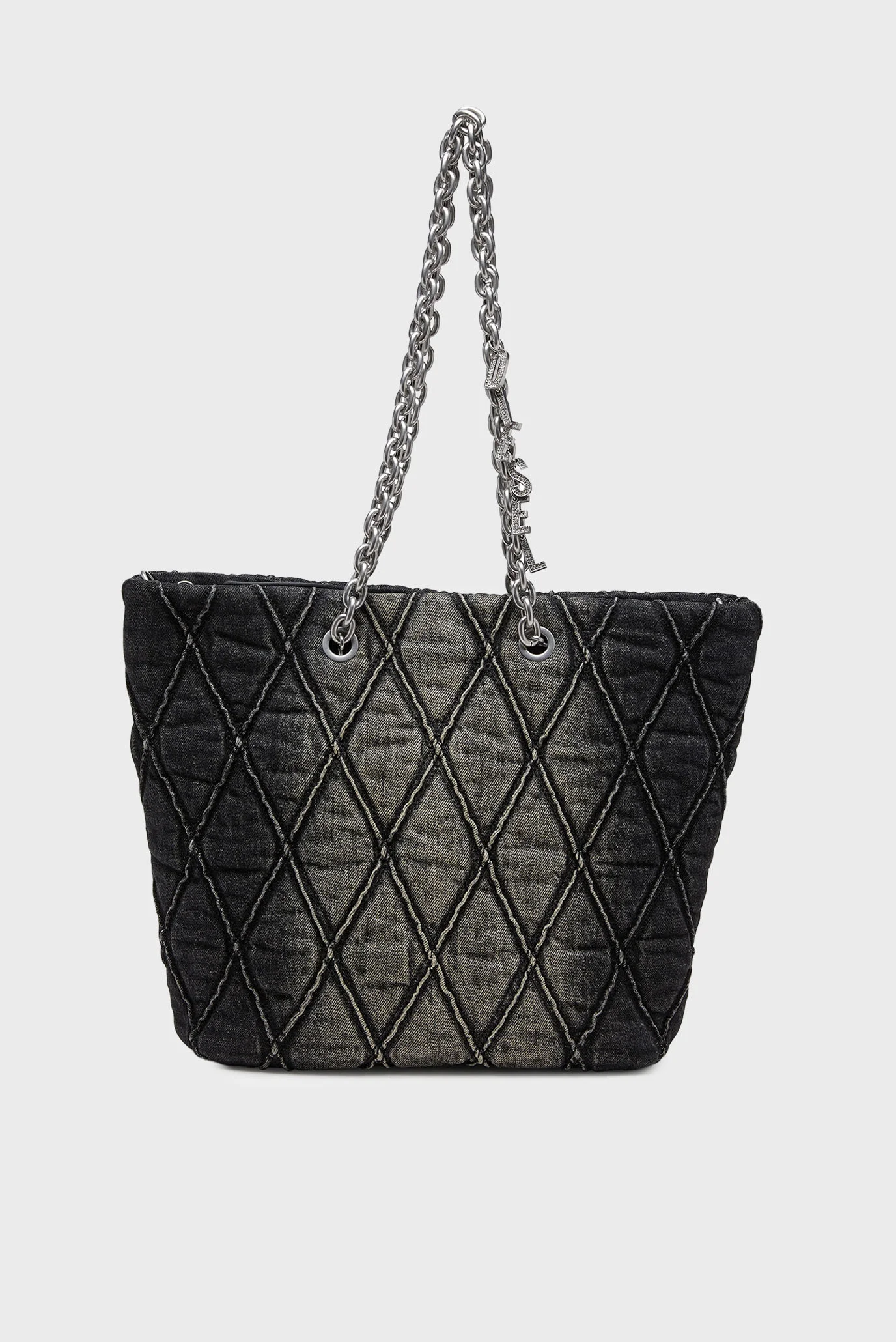 Женская черная джинсовая сумка CHARM-D SHOPPER M SHOPPING BAG Женская черная джинсовая сумка CHARM-D SHOPPER M SHOPPING BAG