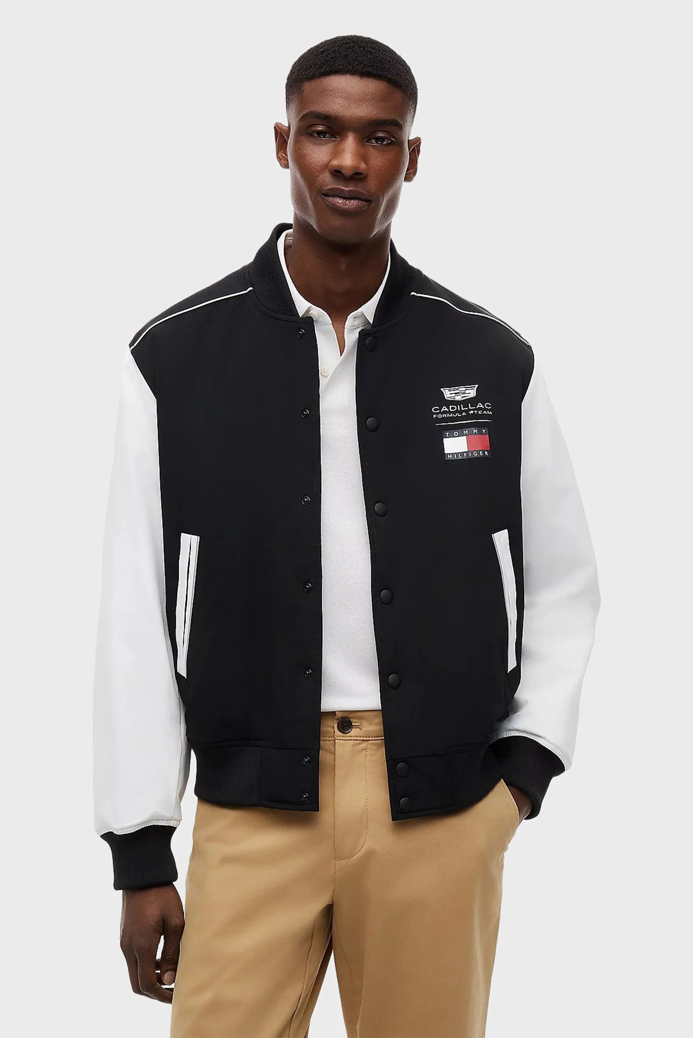 みちママ様トゥデイフル Combinaison ＆紺コンバース Мужской черный бомбер TH x Cadillac Formula 1® Team Tommy Hilfiger