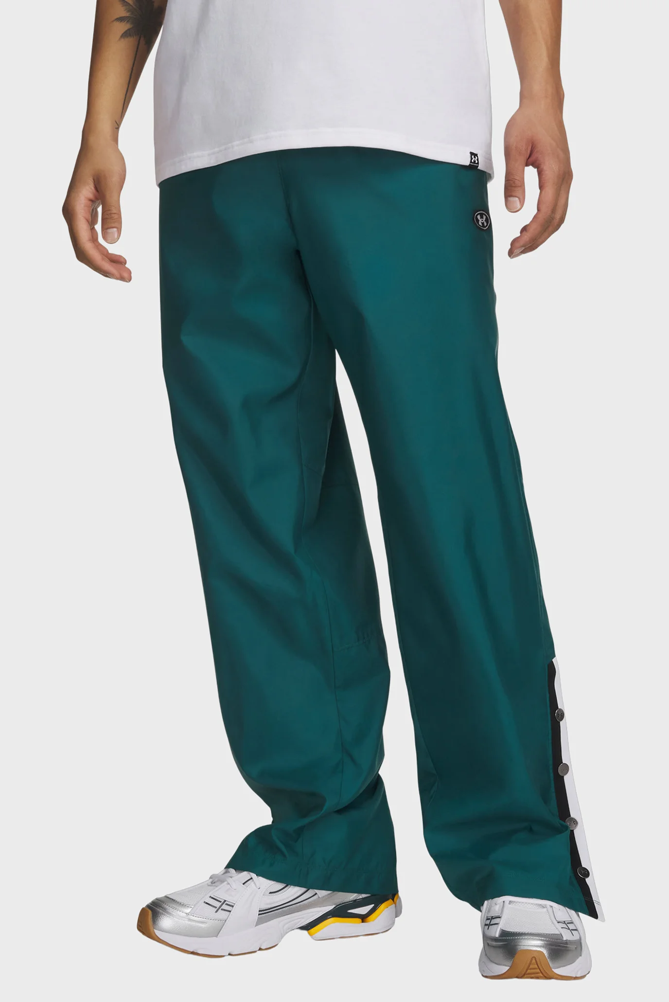˙˚ʚ ℳ ɞ˚˙ Мужские темно-зеленые спортивные брюки UA Icon SW Woven Pants-GRN