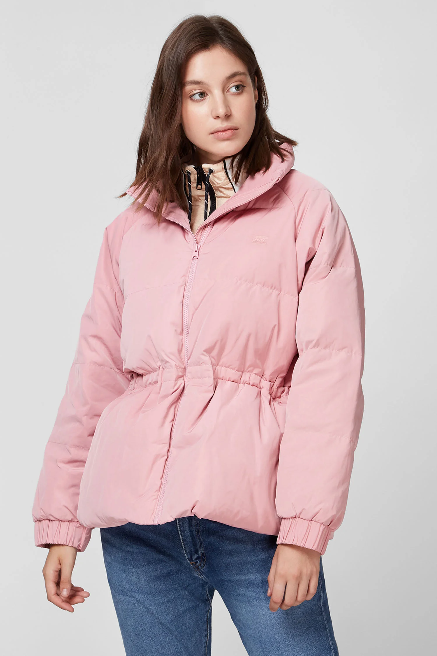 Жіночий рожевий пуховик Levi's® 23668;0000 — MD-Fashion