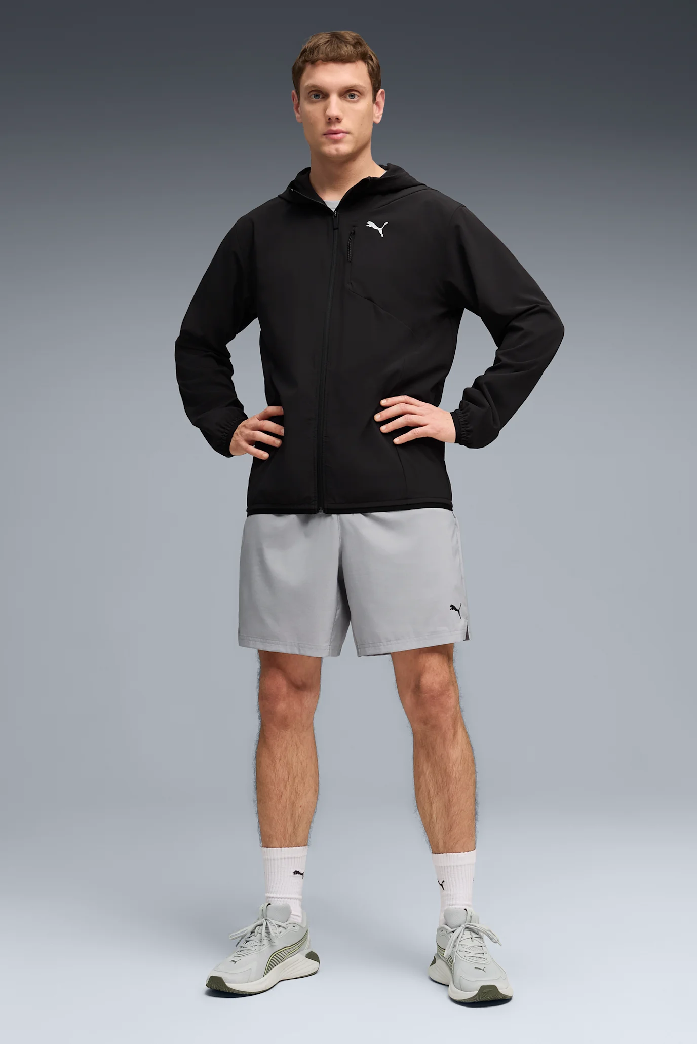 Мужская черная куртка FLEX STRETCH Woven Training Jacket Men PUMA