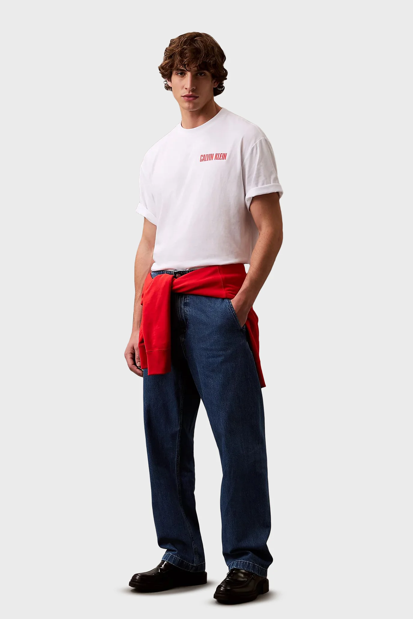 Мужская белая футболка SS 16S RLX VERT LOGO Calvin Klein Jeans