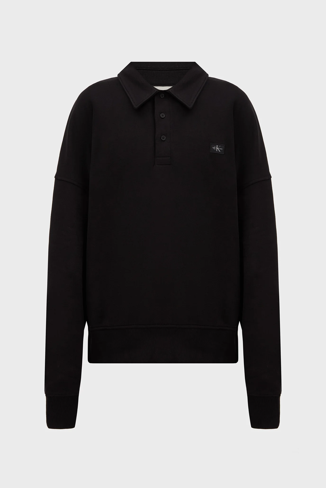Мужская черная спортивная кофта WOVEN LABEL RELAXED RUGBY Calvin