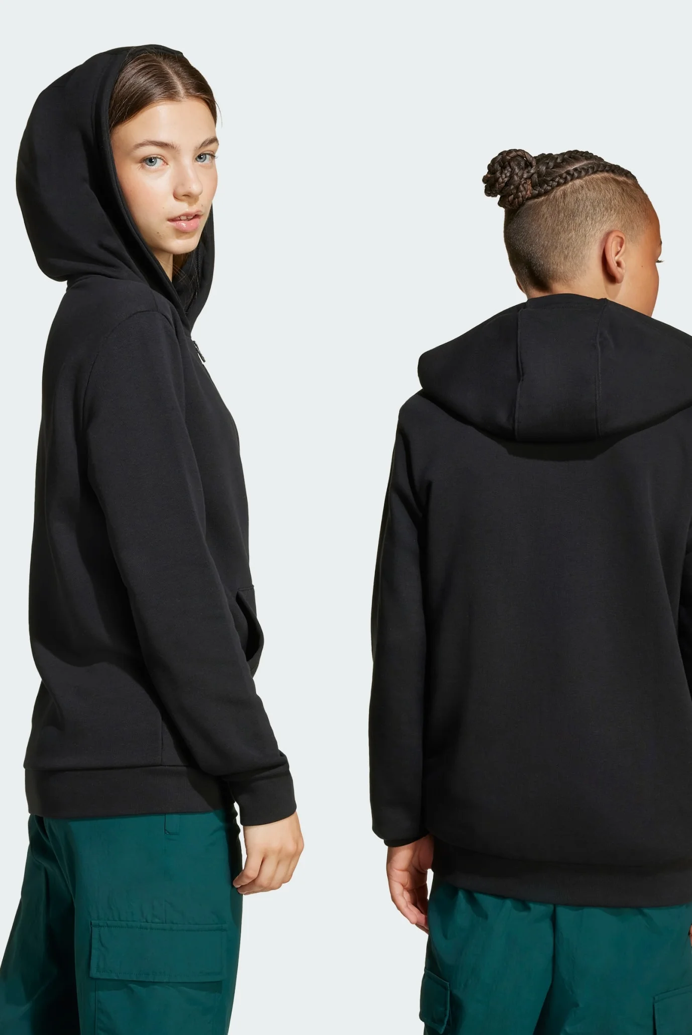 Детское черное худи Full-Zip Kids adidas JX2789 — MD-Fashion