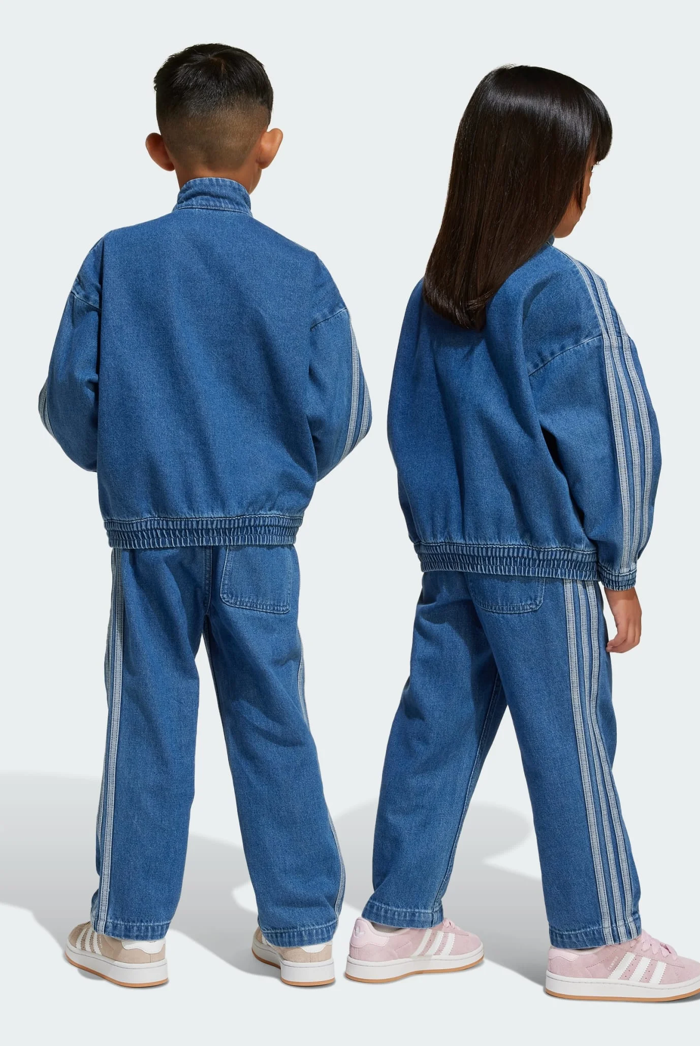 Дитячий синій джинсовий костюм (кофта, штани) Kids adidas JC7871