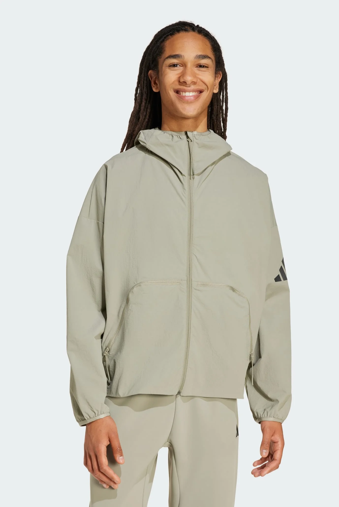 Мужская оливковая ветровка MYSHELTER adidas JW3631 — MD-Fashion