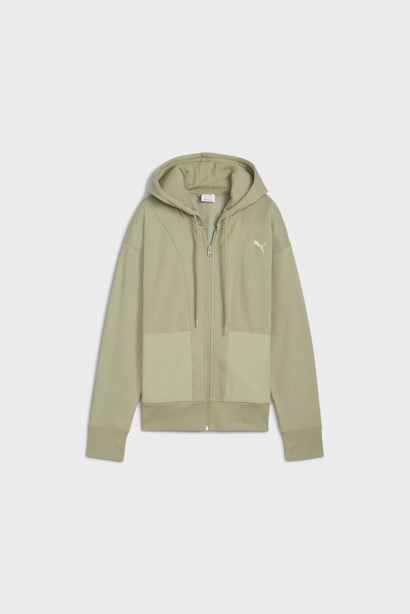 み Женское оливковое худи HER Relaxed Full-Zip Hoodie Women PUMA