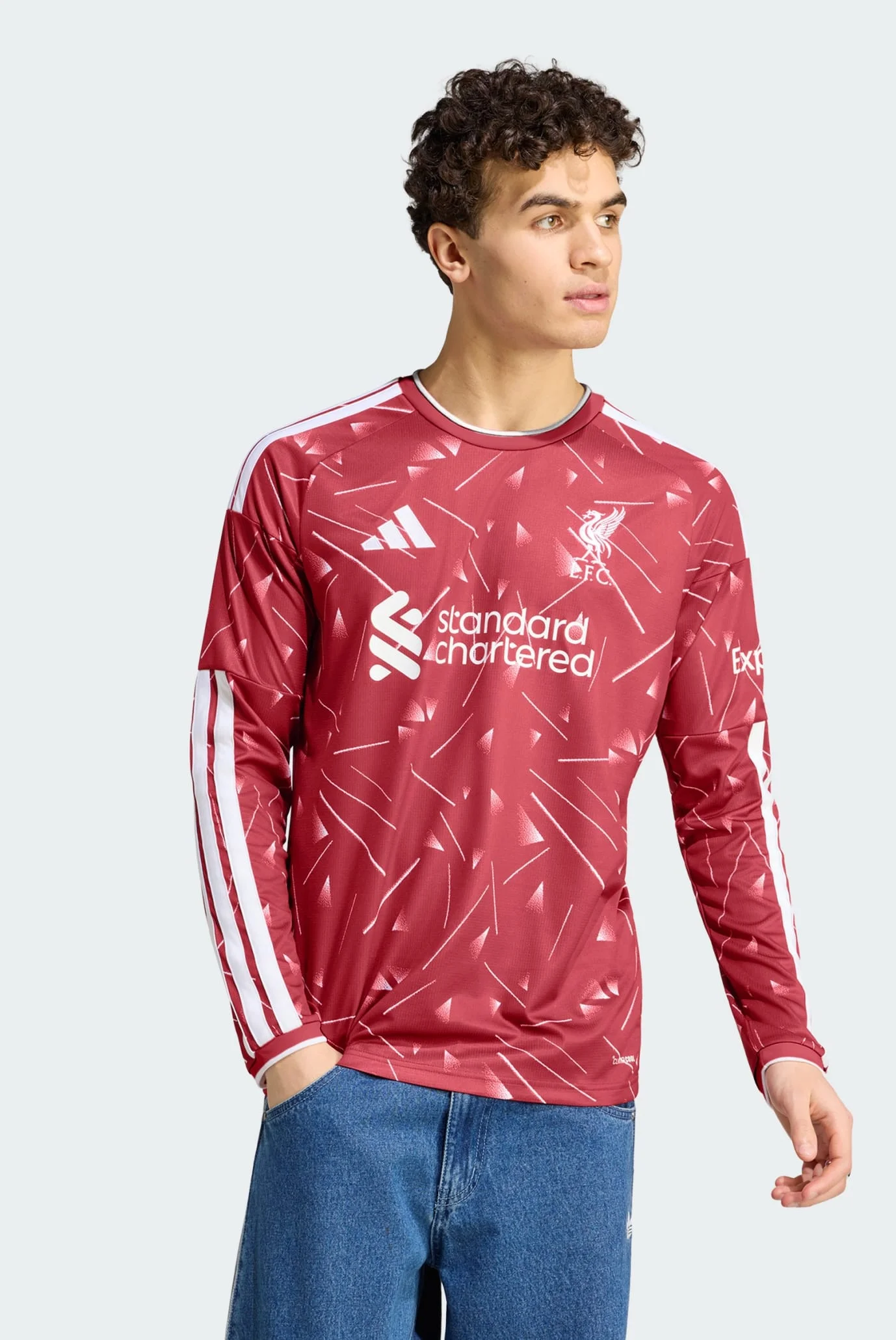 Мужской красный лонгслив с узором Liverpool FC 26/27 adidas KB8268
