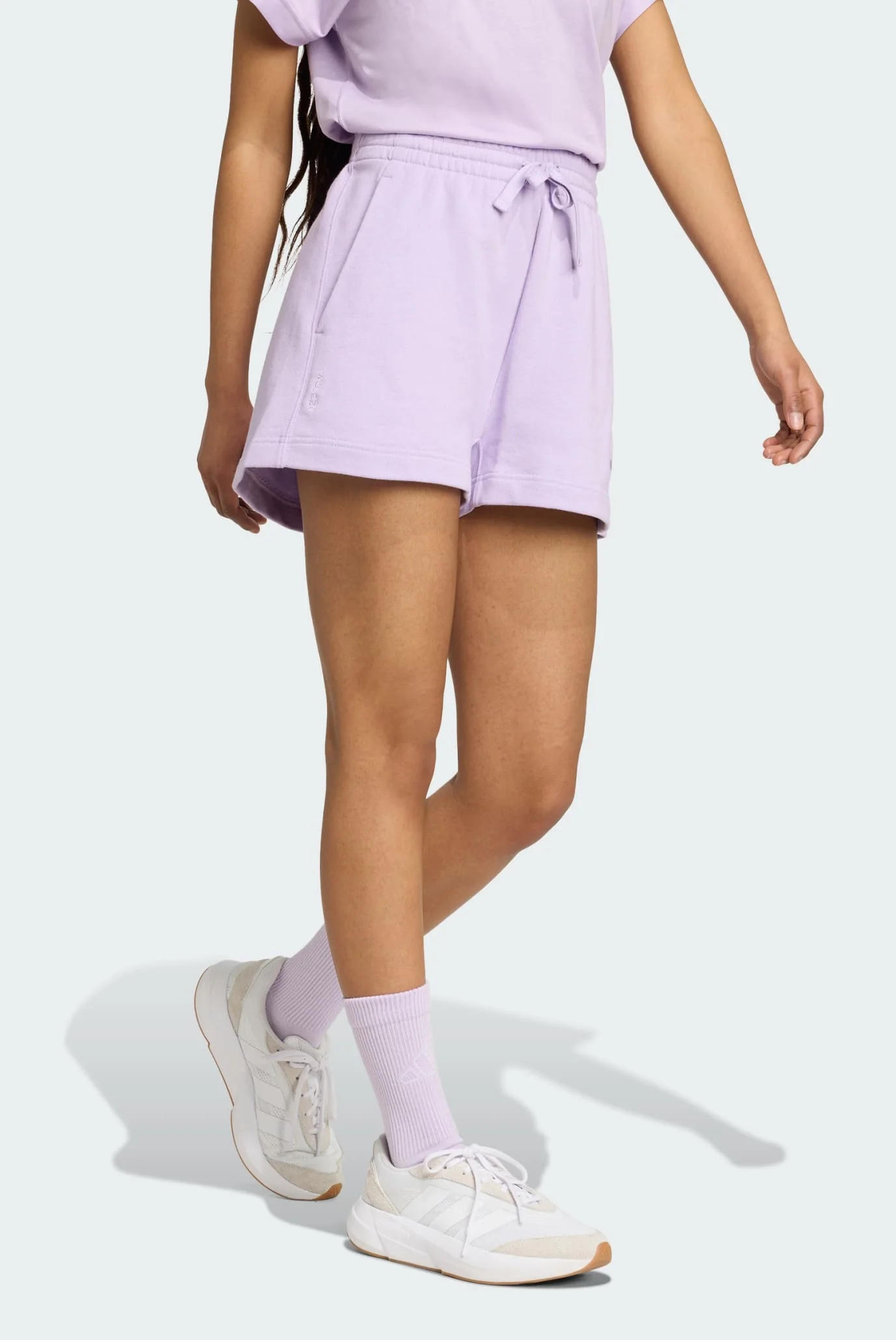 ちゃり Жіночі бузкові шорти ALL SZN French Terry adidas JV9814 — MD-Fashion