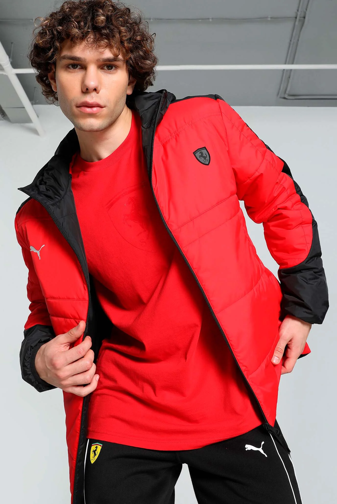Мужская двусторонняя куртка Scuderia Ferrari Style Padded Jacket