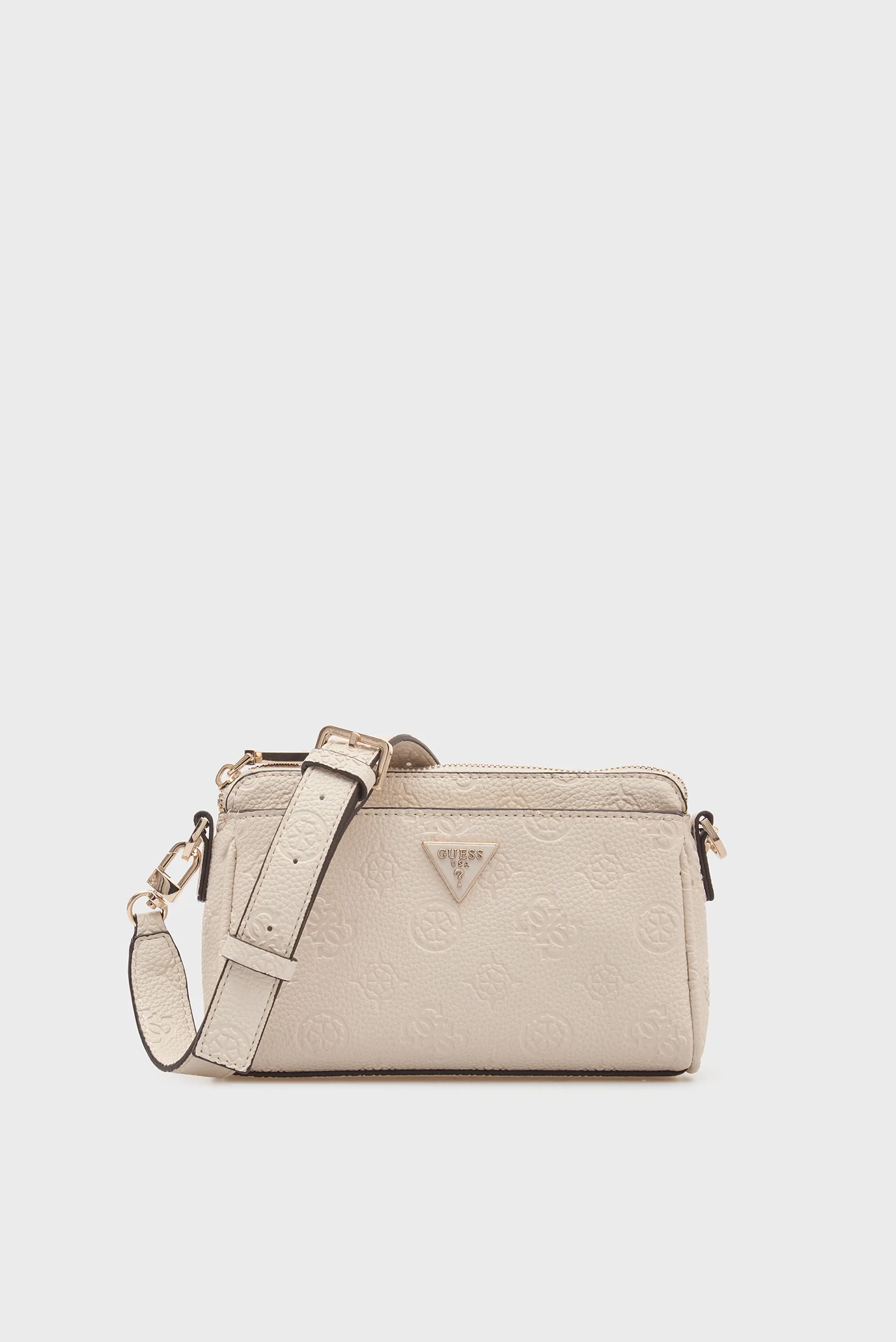 Женская белая кожаная сумка CRESIDIA II MINI Guess HWPD9888720