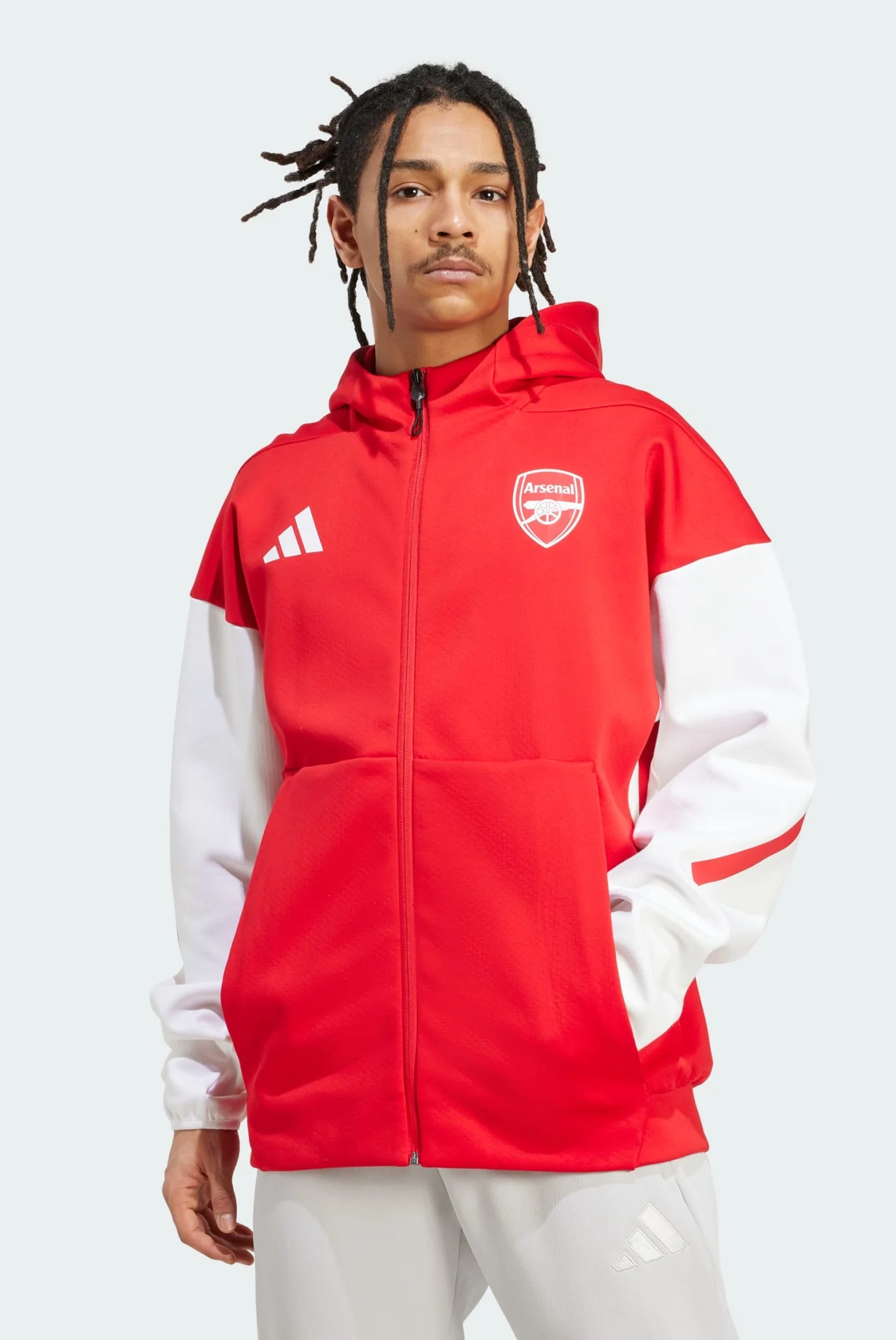 Мужское красное худи Arsenal ADIDAS Z.N.E. Anthem adidas JM9409