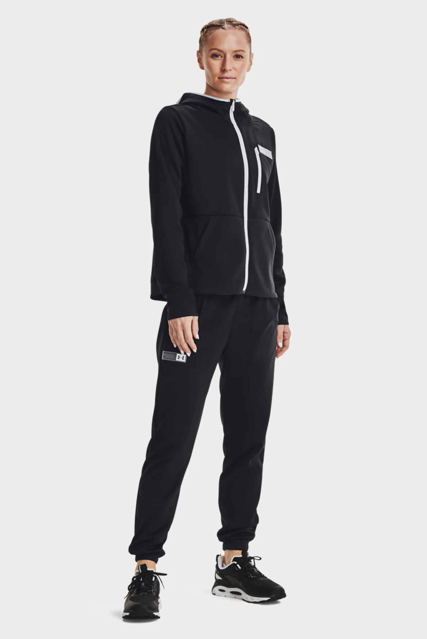 Жіноче чорне худі Armour Mixed Media FZ Under Armour 1365875-001
