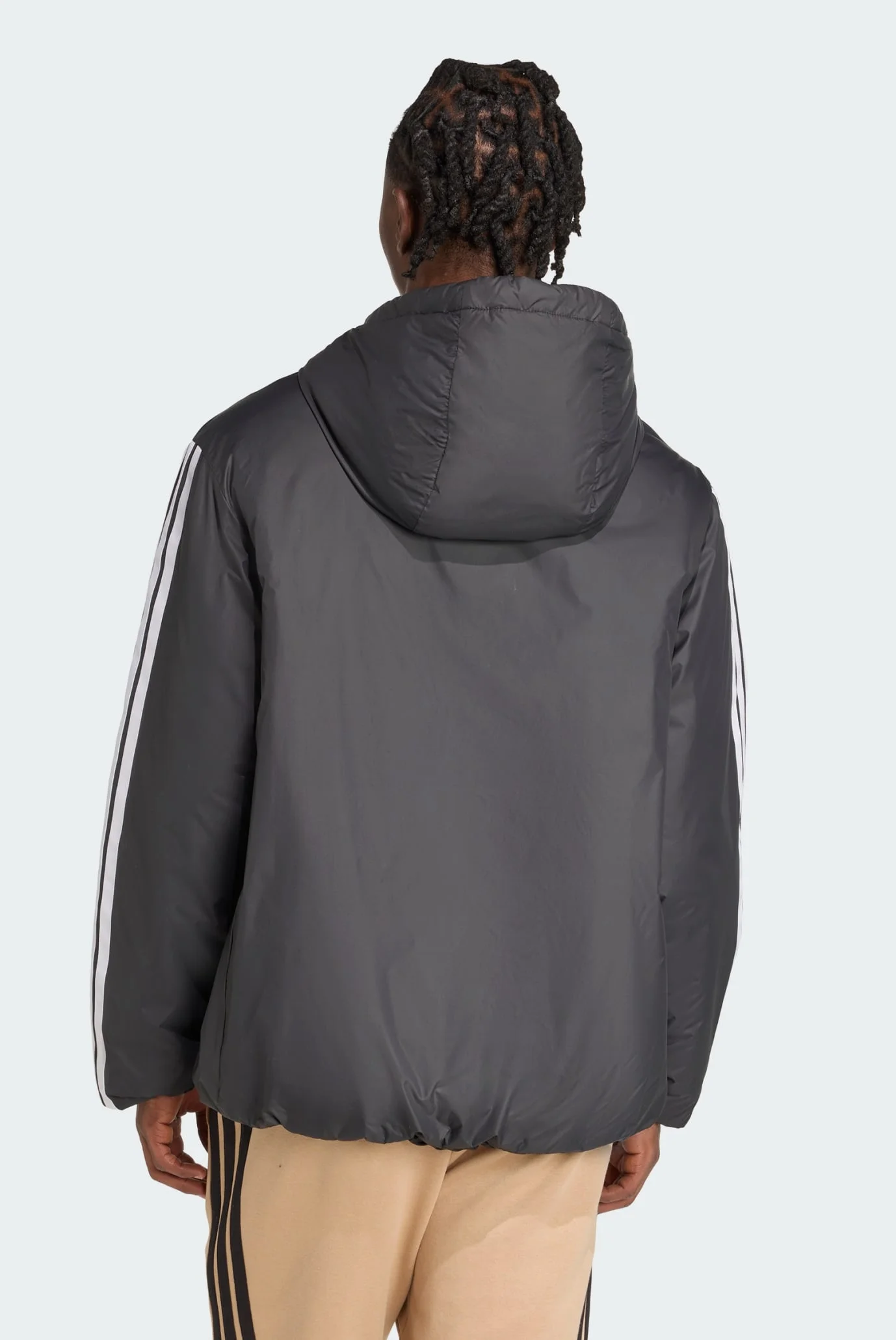 Мужская черная куртка Essentials CLIMAWARM 3-Stripes Insulated