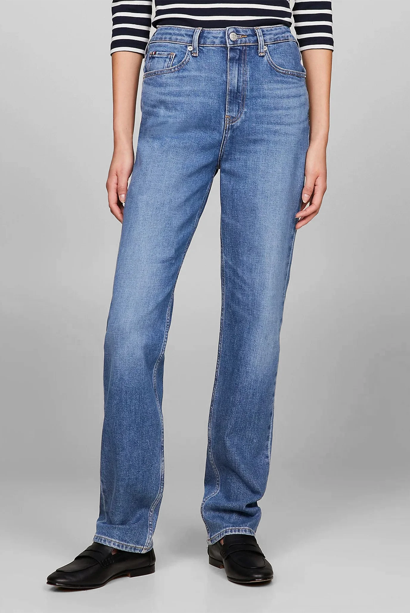ミルクページ Жіночі сині джинси CLASSIC STRAIGHT RW MEL Tommy Hilfiger