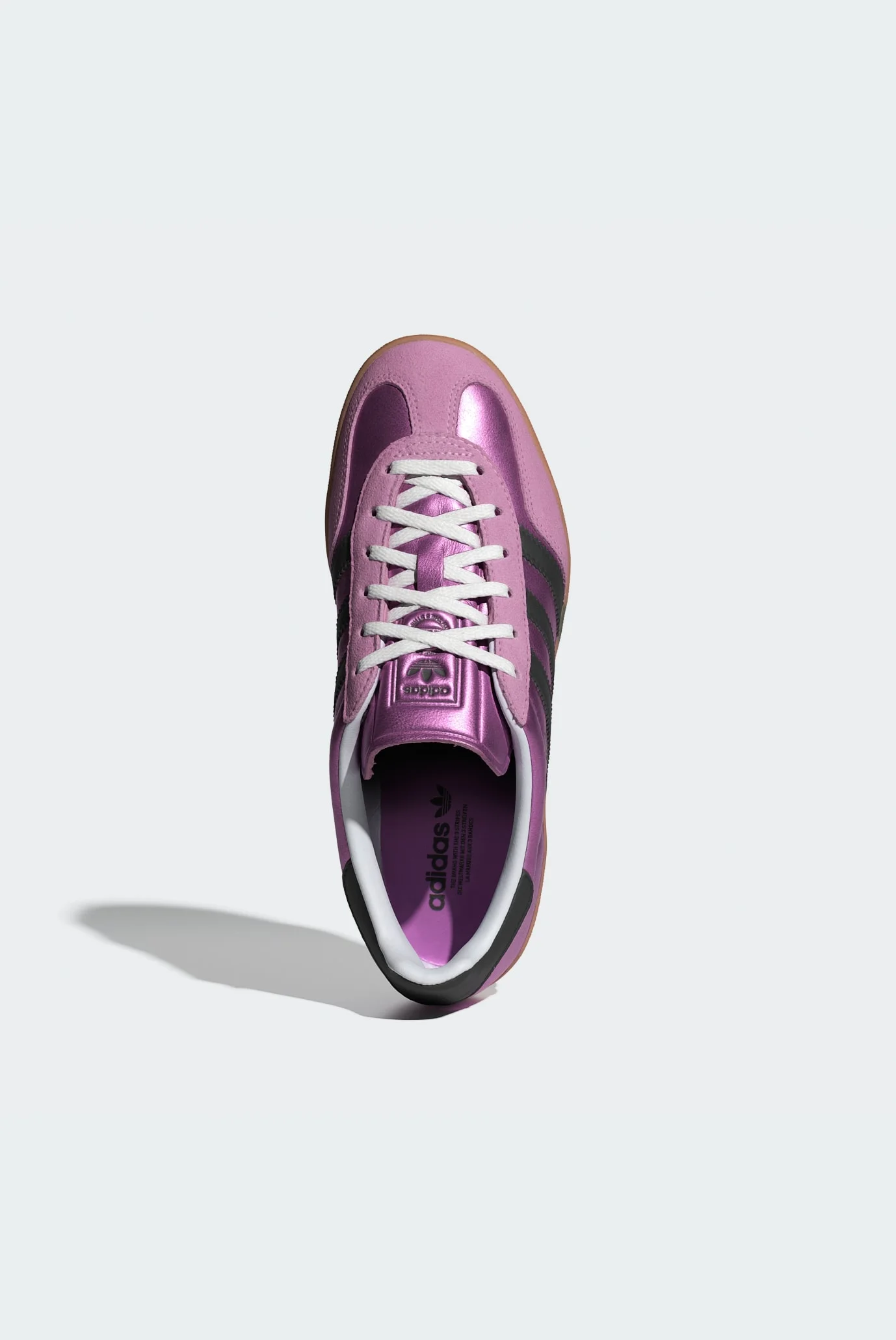 Женские фиолетовые кожаные сникерсы Gazelle Indoor adidas JS1406