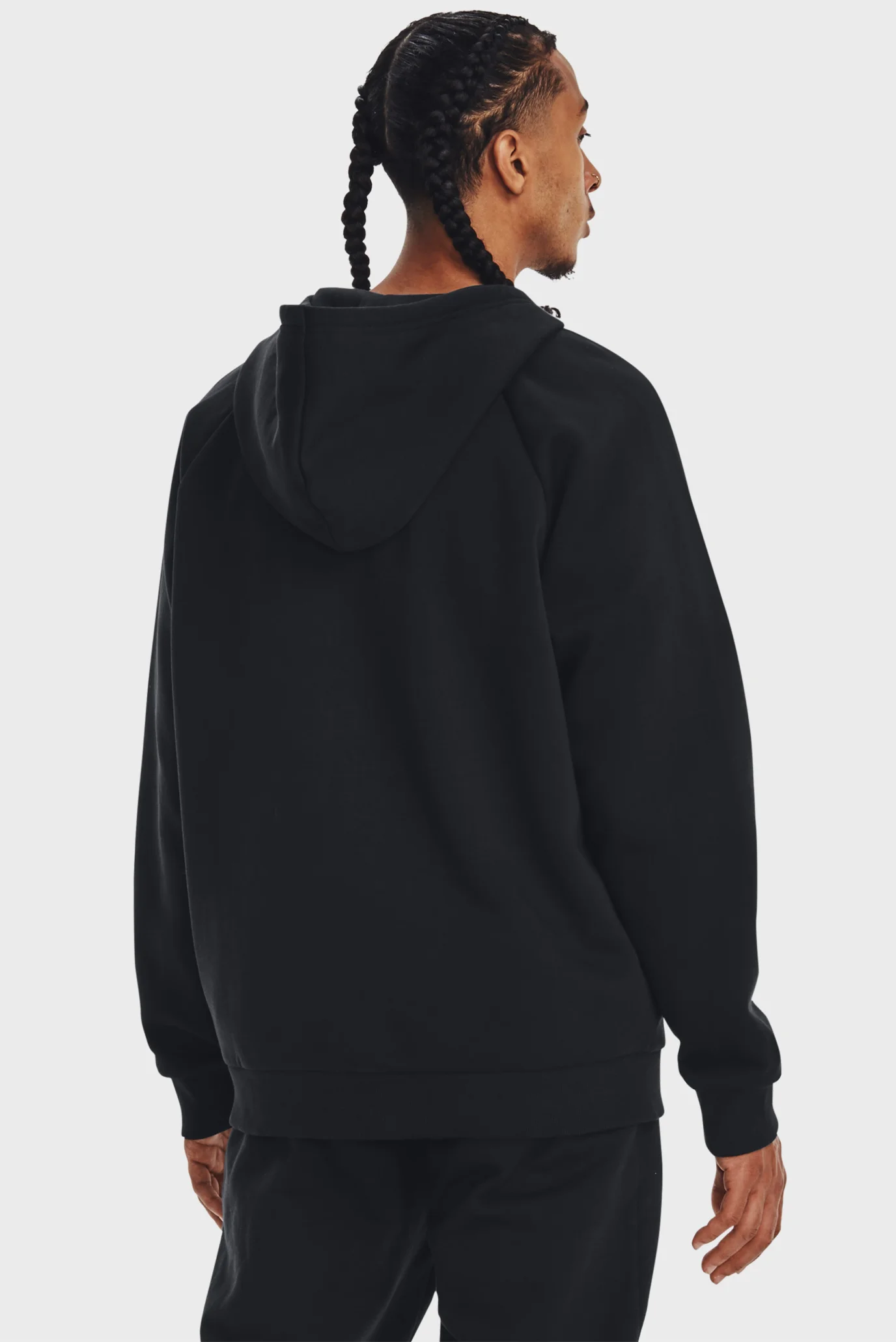Мужское черное худи UA Rival Fleece FZ Hoodie Under Armour 1379767